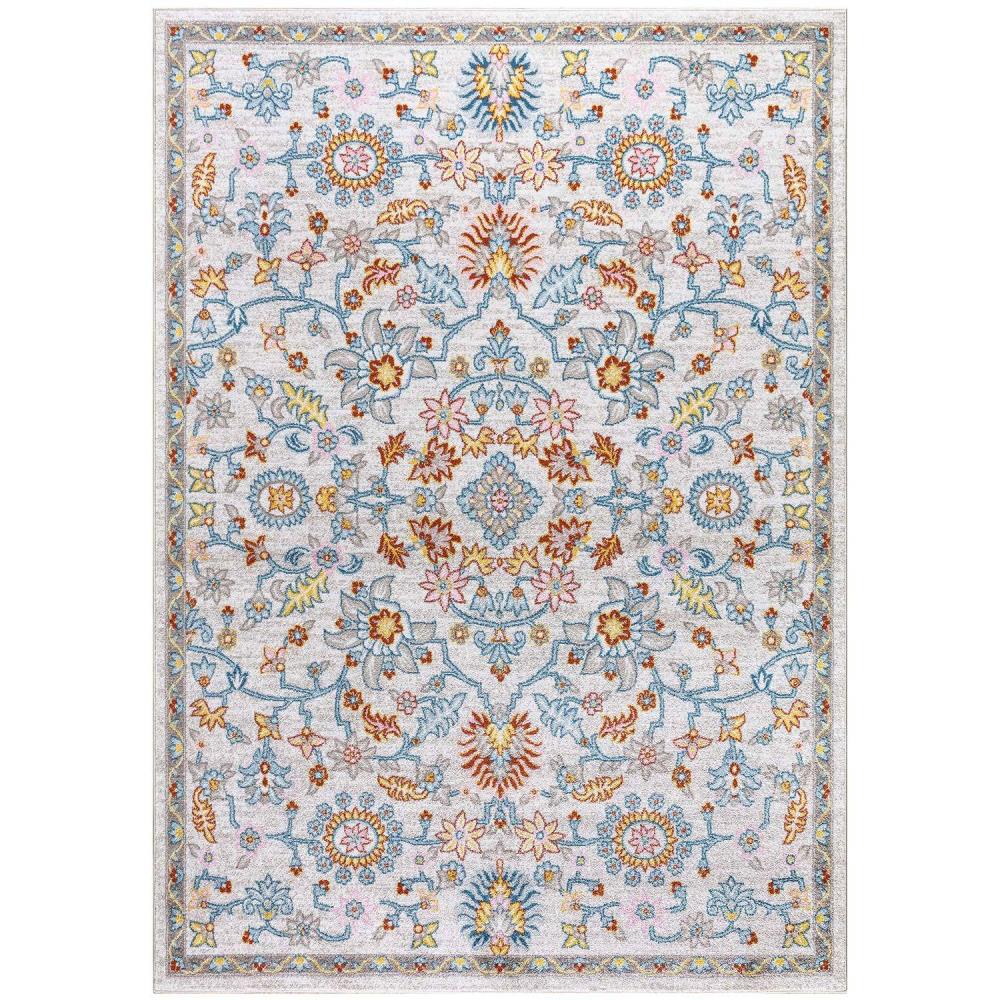 LNC ZR7V2ULWS6565H6 Bohemian Topaz 5 X 7 (ft) Shag Color Floral/Botanical Bohemian/Eclectic Area Rug