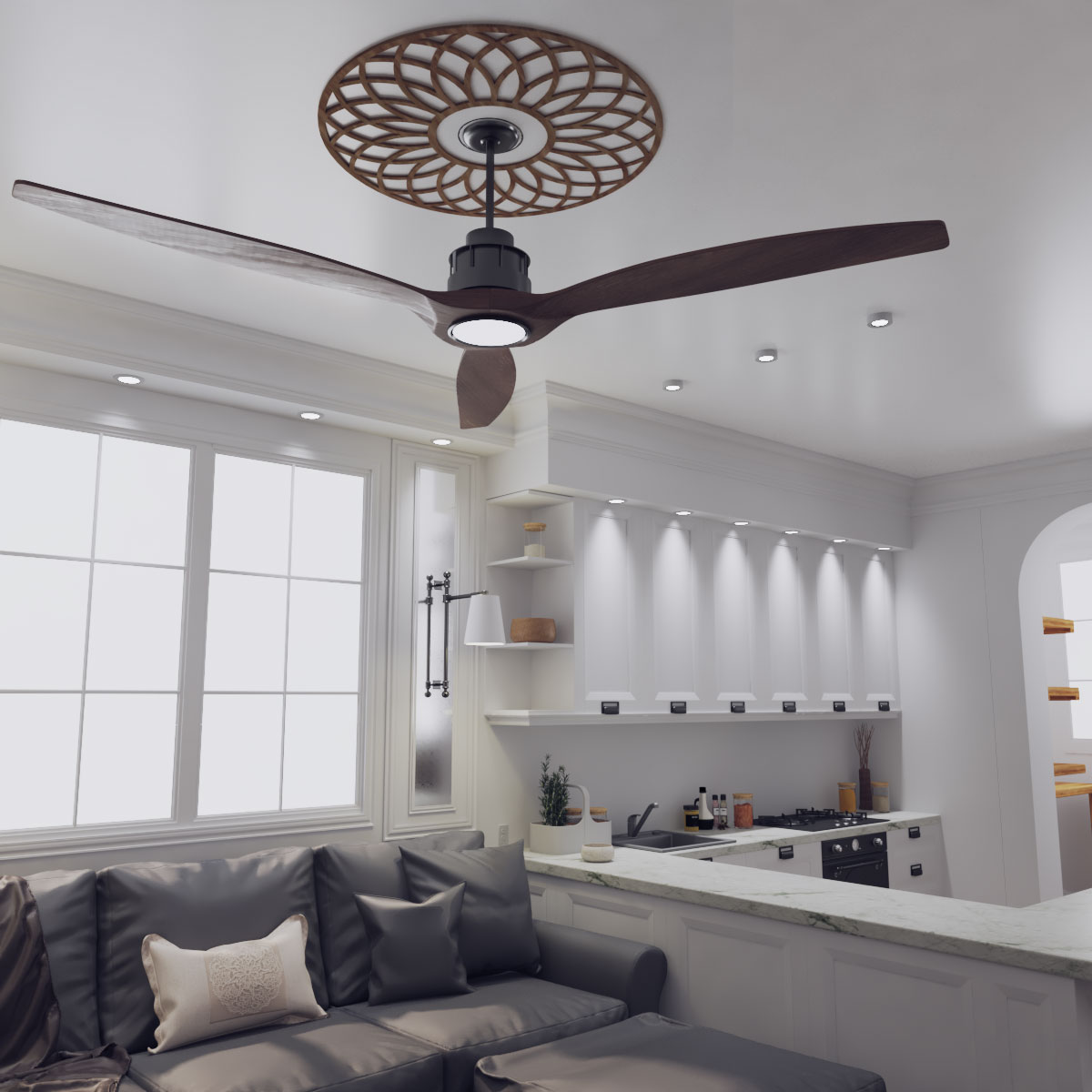 Ekena Millwork CMWP22X22X0250CNWA Ceiling-Medallions - View #13