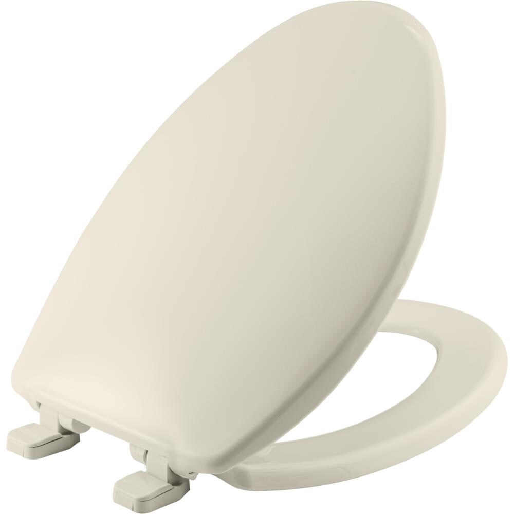 Church Plastic Biscuit Elongated Soft Close Toilet Seat at Lowes.com