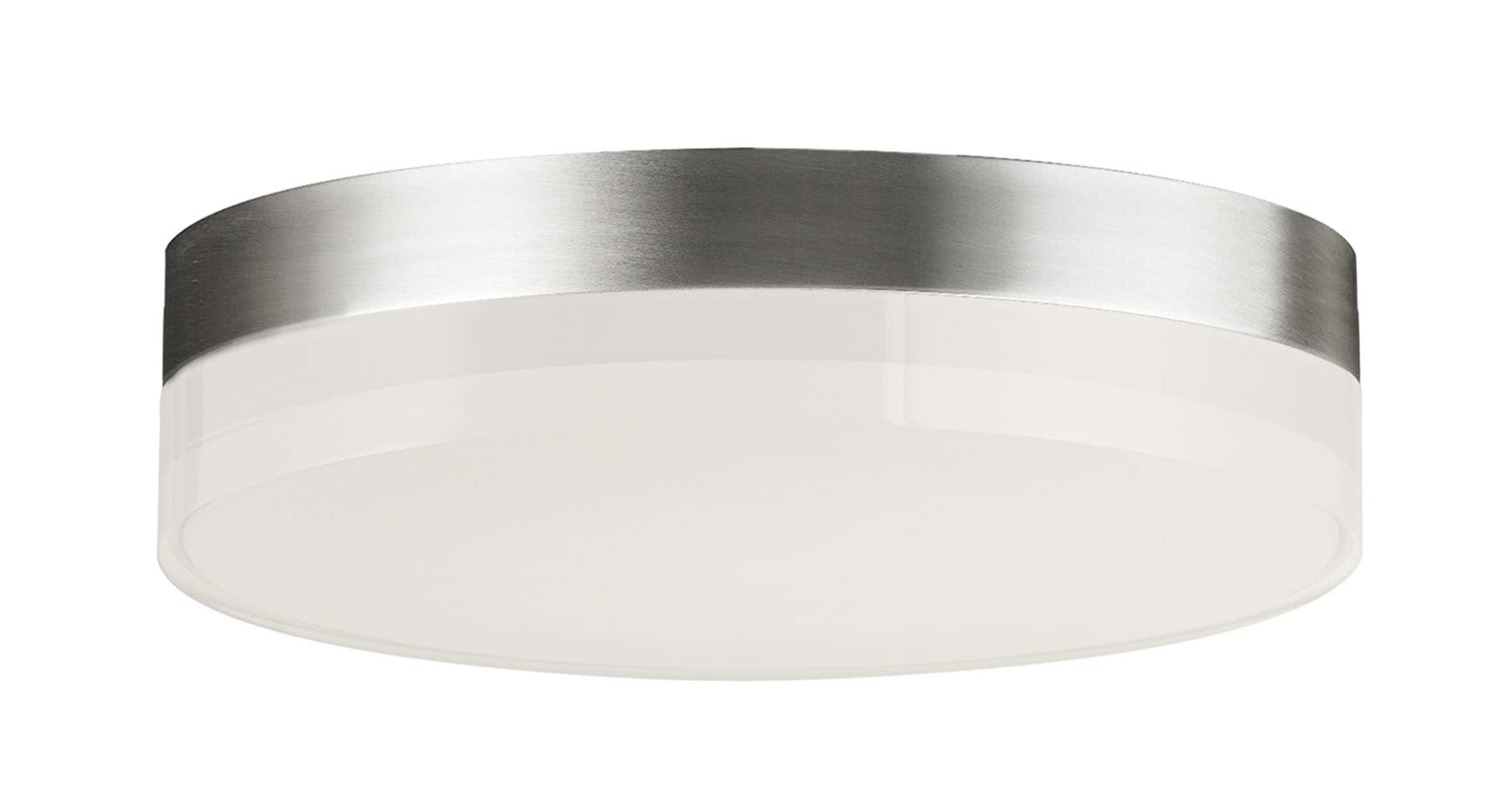 Maxim Lighting 57682CLFTSN Illuminaire II 1 -Light 7-in Satin Nickel Integrated LED Flush Mount Light ENERGY STAR Certified