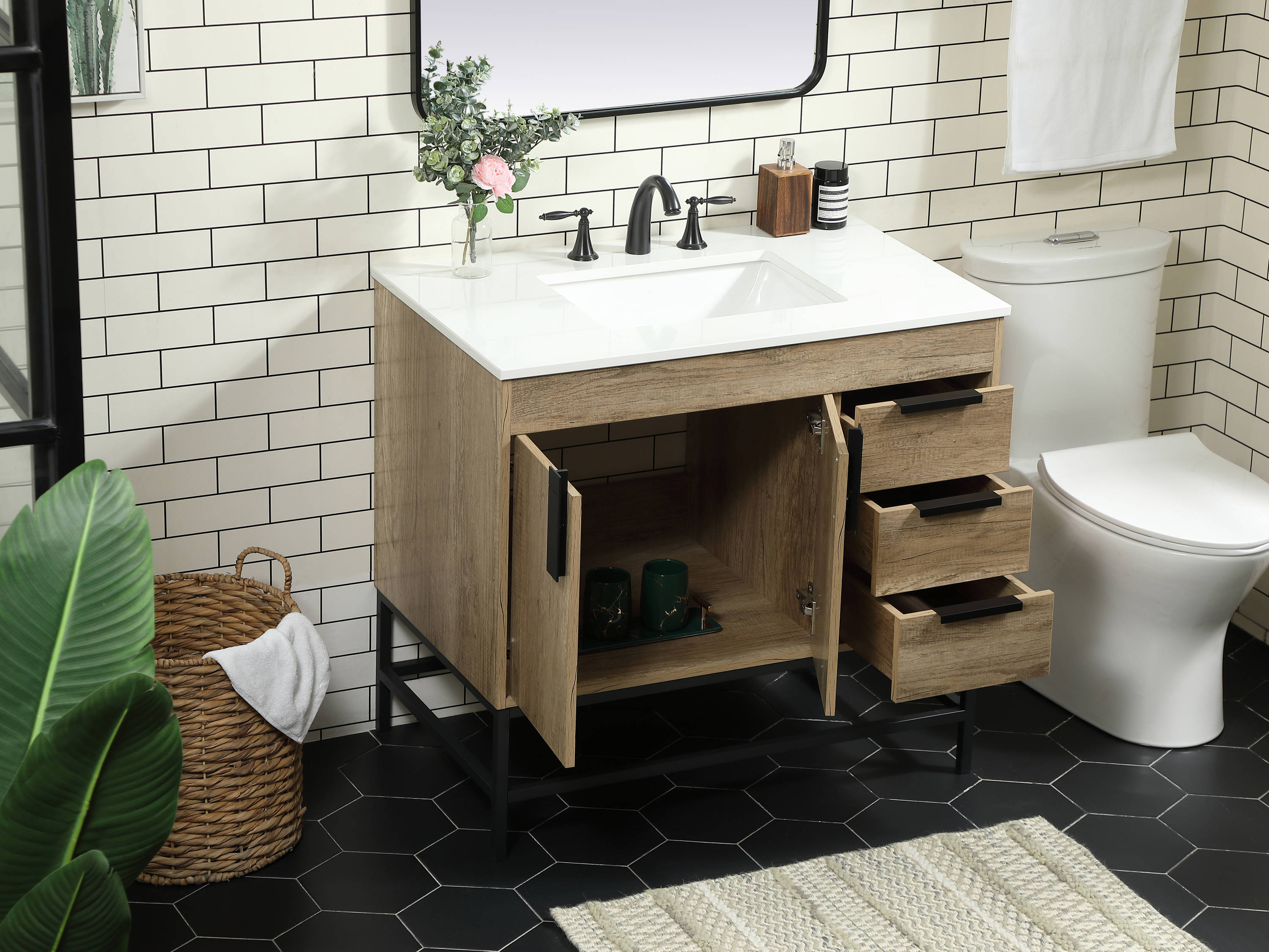 Elegant Decor HF146508NT Bath-Vanity-Combo - View #4