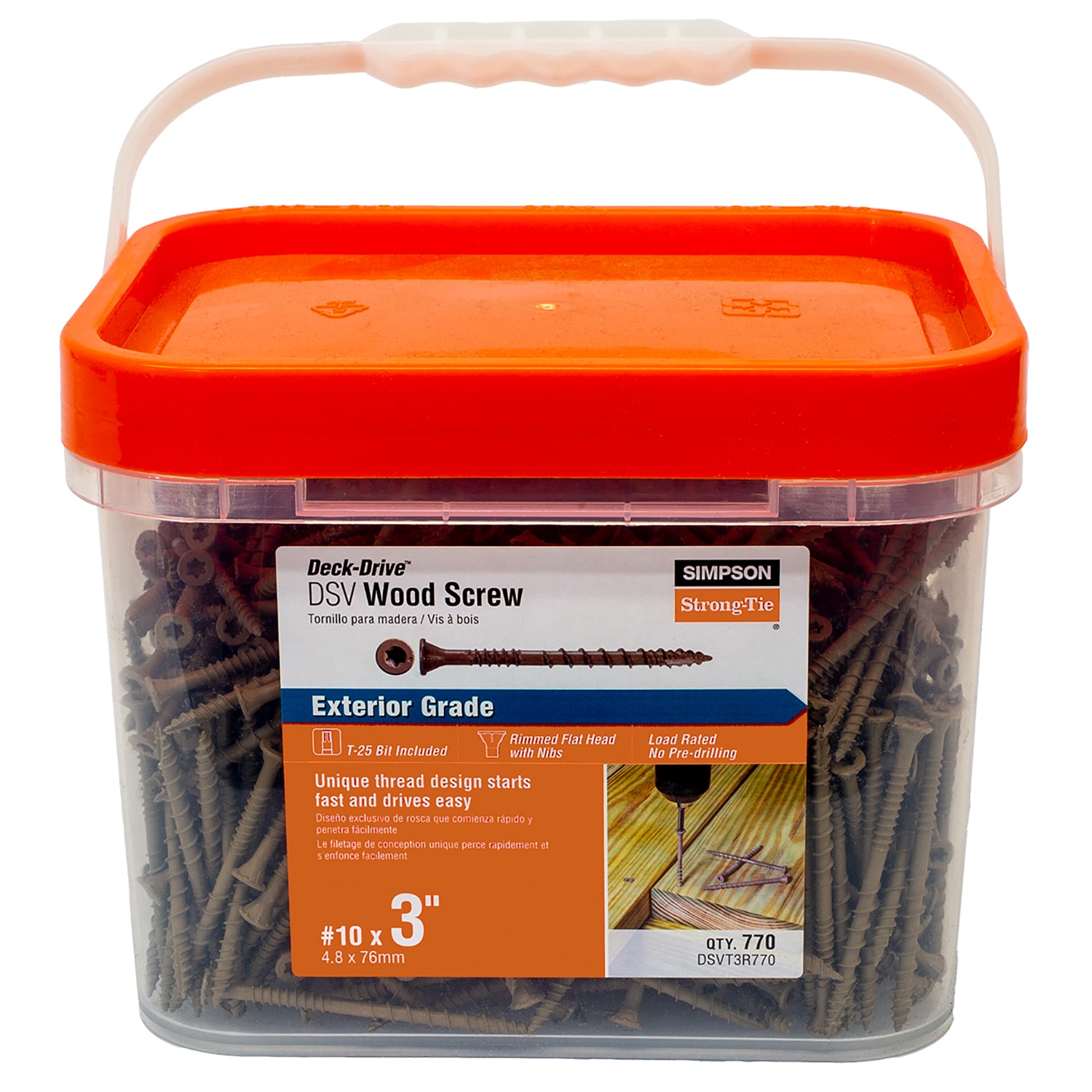 Simpson Strong-Tie #10 x 3-in Wood To Wood Deck Screws (770-Per Box) in the Deck  Screws department at