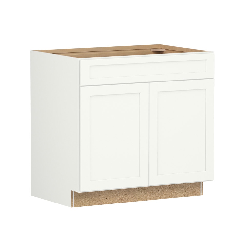 Shenandoah Breckenridge FOL 36-in W x 34.5-in H x 24-in D Linen Base Fully Assembled Cabinet Recessed Panel Shaker