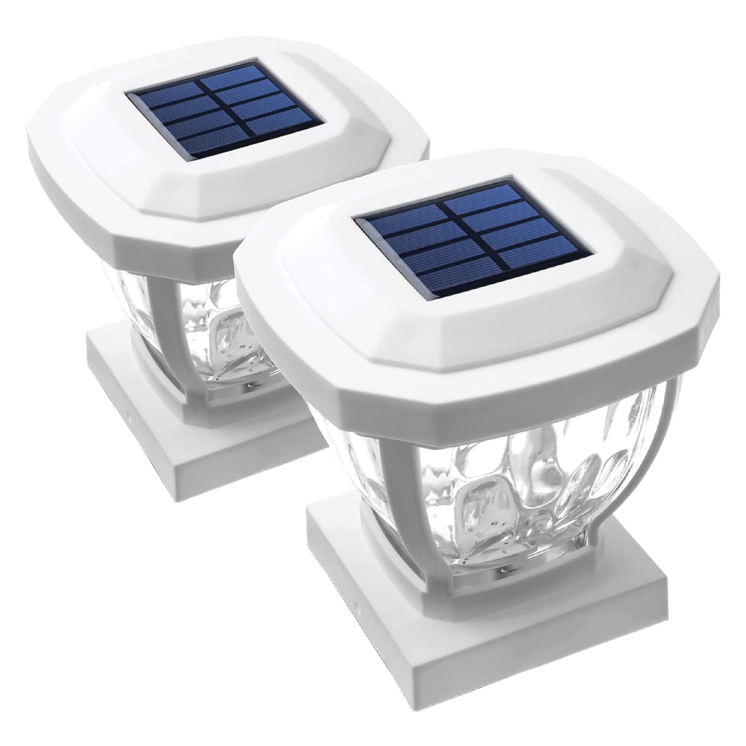 Home Zone Security 4-in x 4-in 2 -Pack 12 -Lumens 0.03 -Watt White Solar LED Outdoor Deck light 3000-K #TSRTELI1402V
