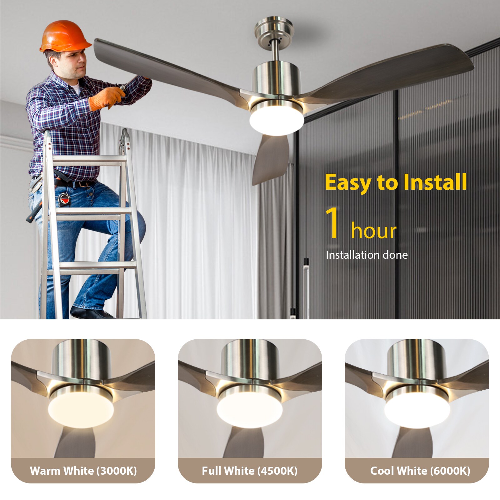 ExBrite LWZPFL5211GD Ceiling-Fans - View #20