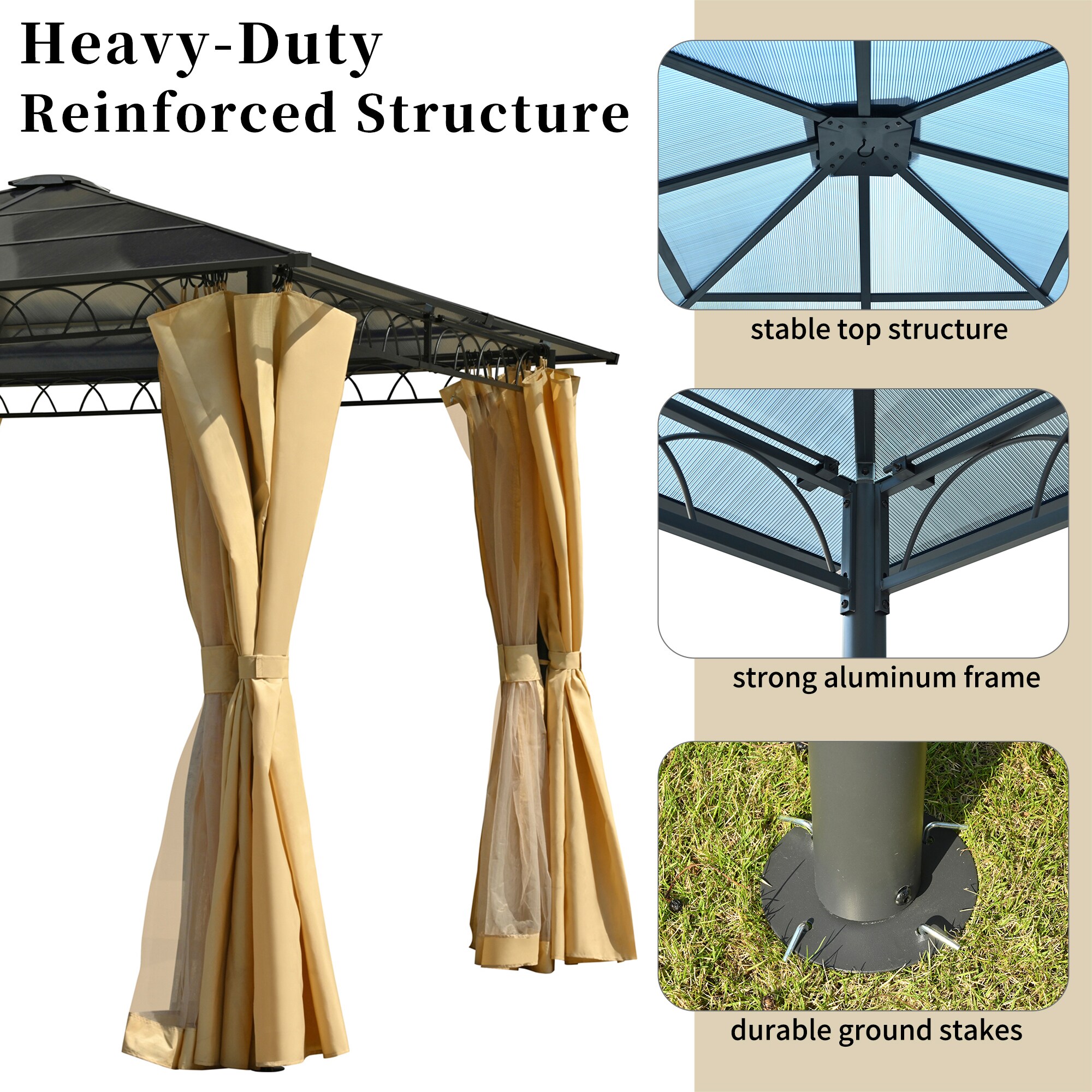 SINOFURN SYA010483BG Wood-Resin-Gazebos - View #9
