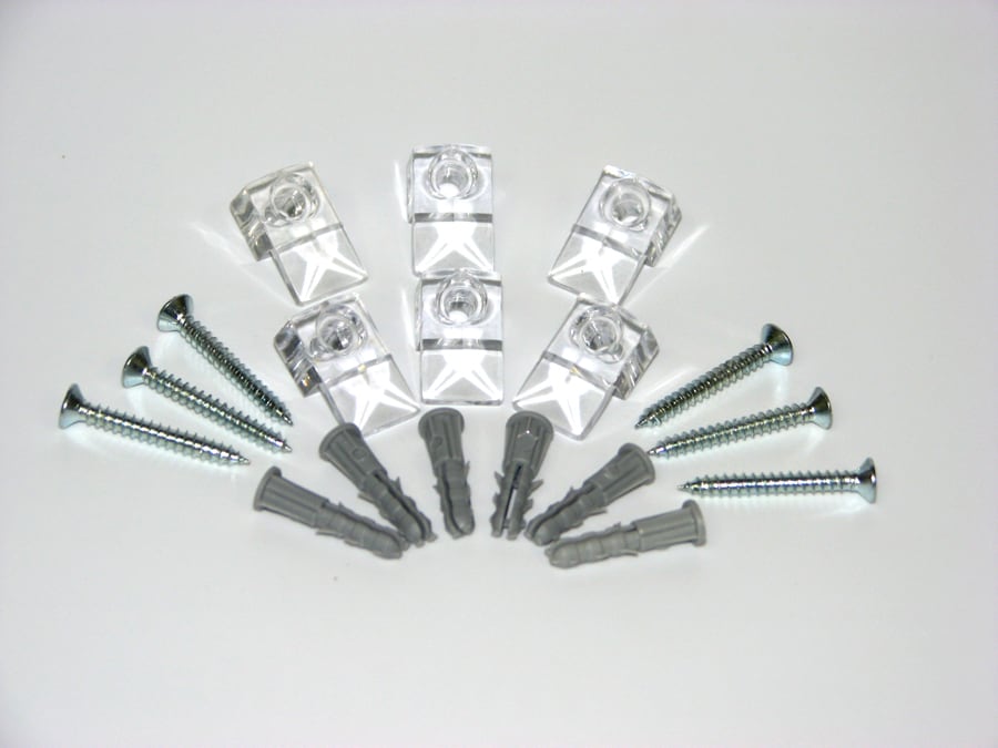 Style Selections 6-Pack Plastic 1/4-in Mirror Clip in the Mirror  Accessories department at
