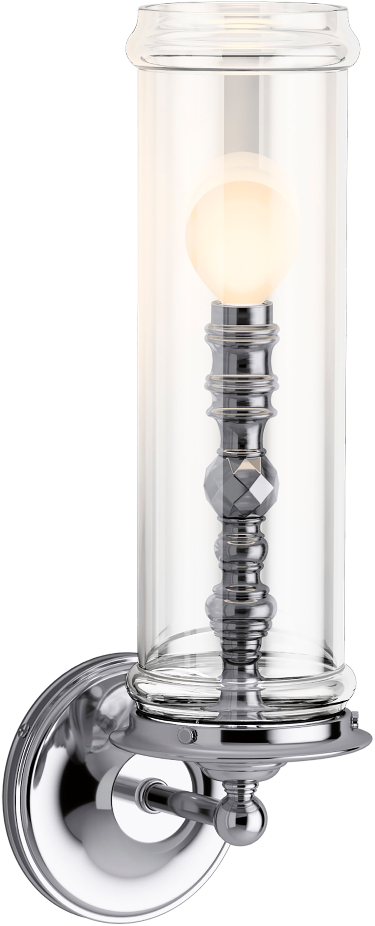 KOHLER 22545-SC01-CPL Damask 5-in W 1 -Light Polished Chrome Wall Sconce