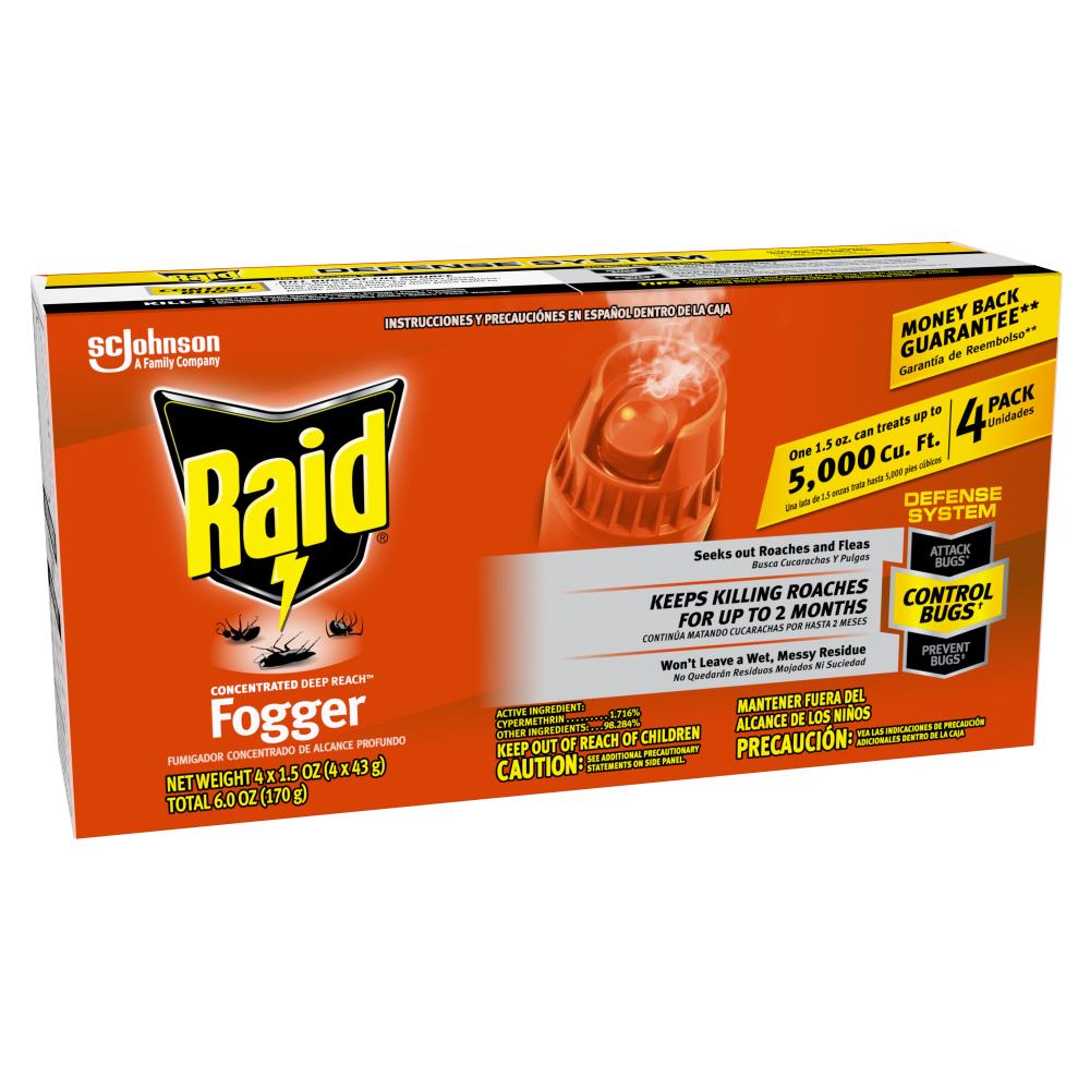 Raid 1.5-oz Deep Reach Fumigator Fogger (4-pack) At Lowes.com