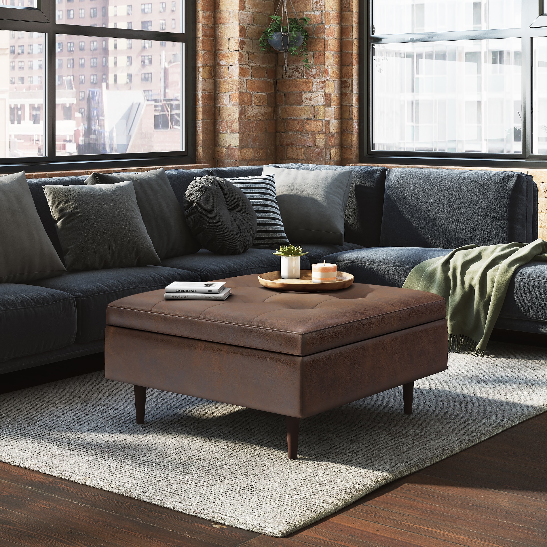 Simpli Home AXCOT-SHLS-DBR Indoor-Ottomans - View #7