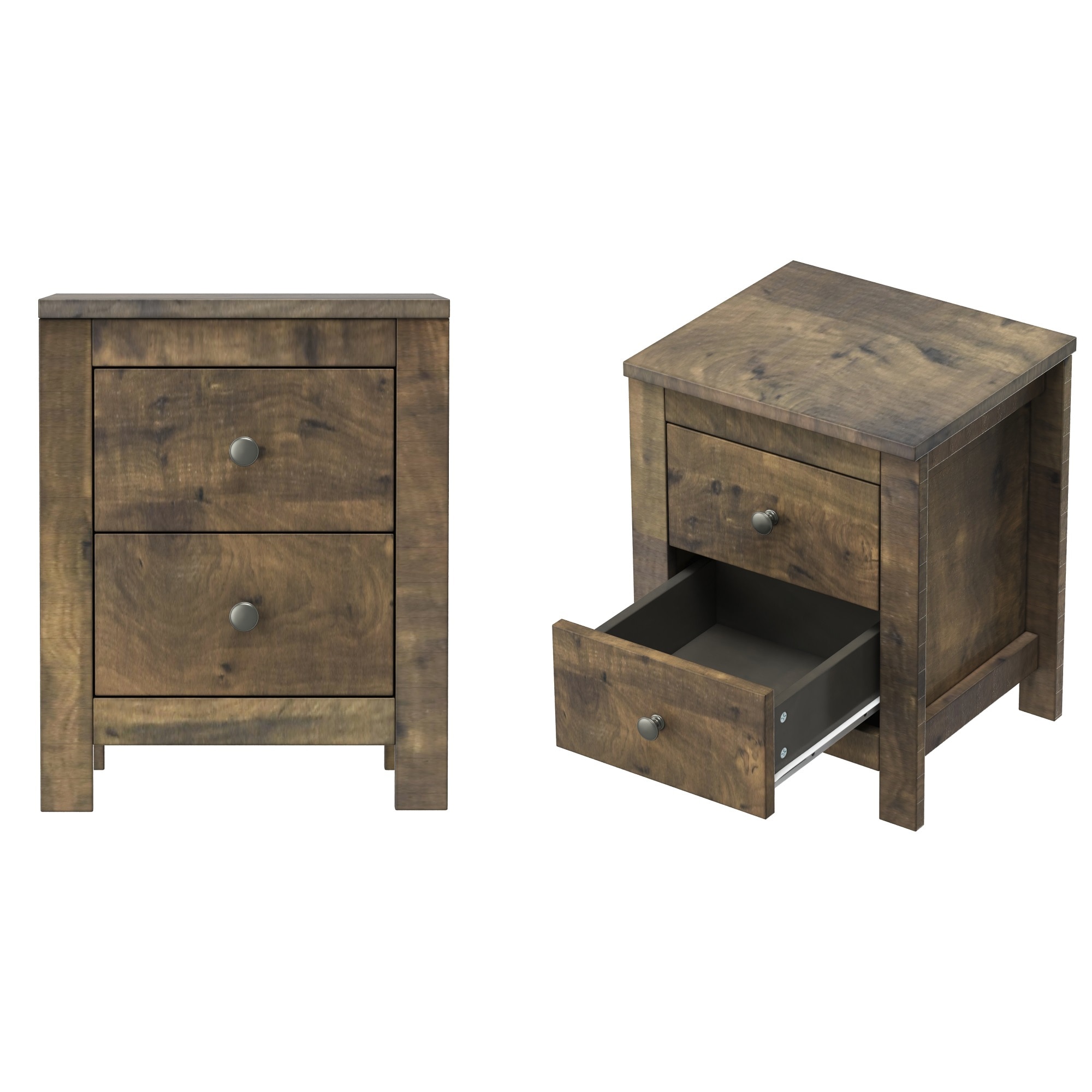 Bybafun YC9900016 Antique Walnut Nightstand