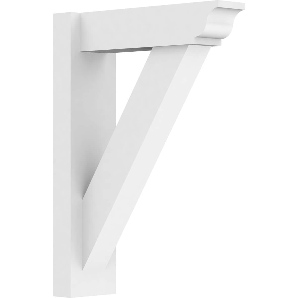 Ekena Millwork OUTP05X16X22TRA01 5-in W x 16-in D x 22-in H Traditional Architectural Grade PVC Outlooker with Traditional Ends