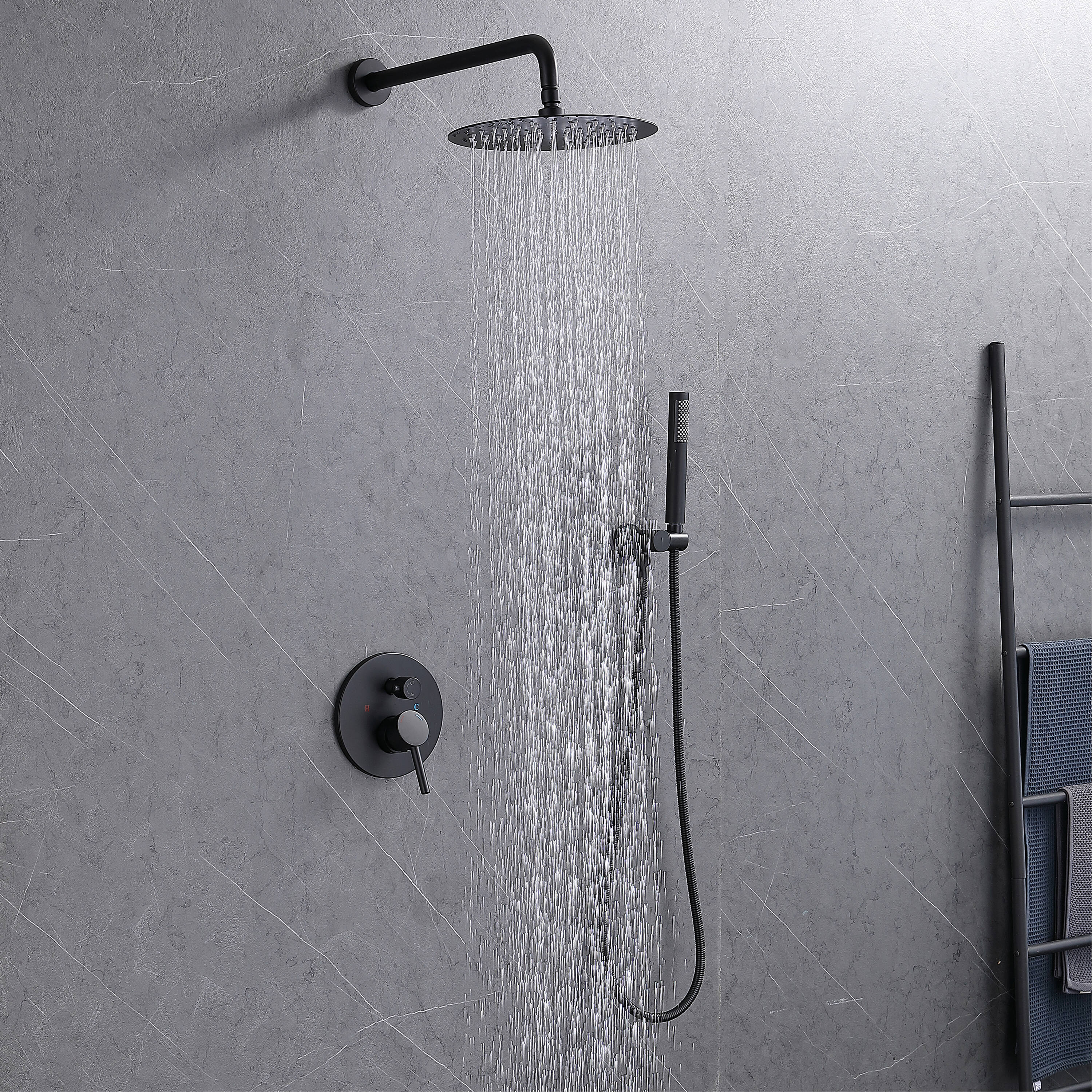 WELLFOR WB-SH003MB Showerhead-Bar-Panels - View #2
