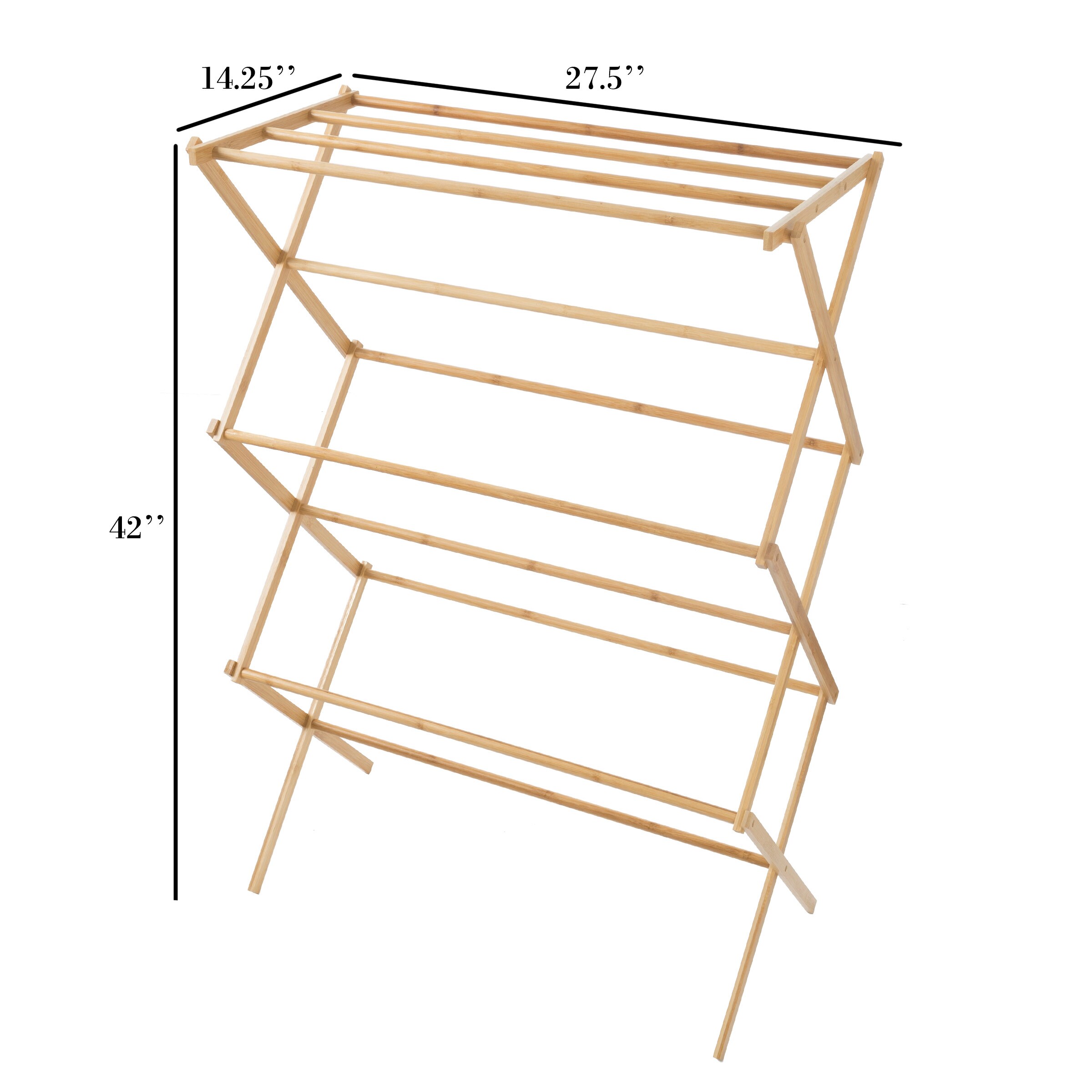 Danya B. 1-Tier 35.75-in Wood Drying Rack in the Clotheslines & Drying Racks  department at