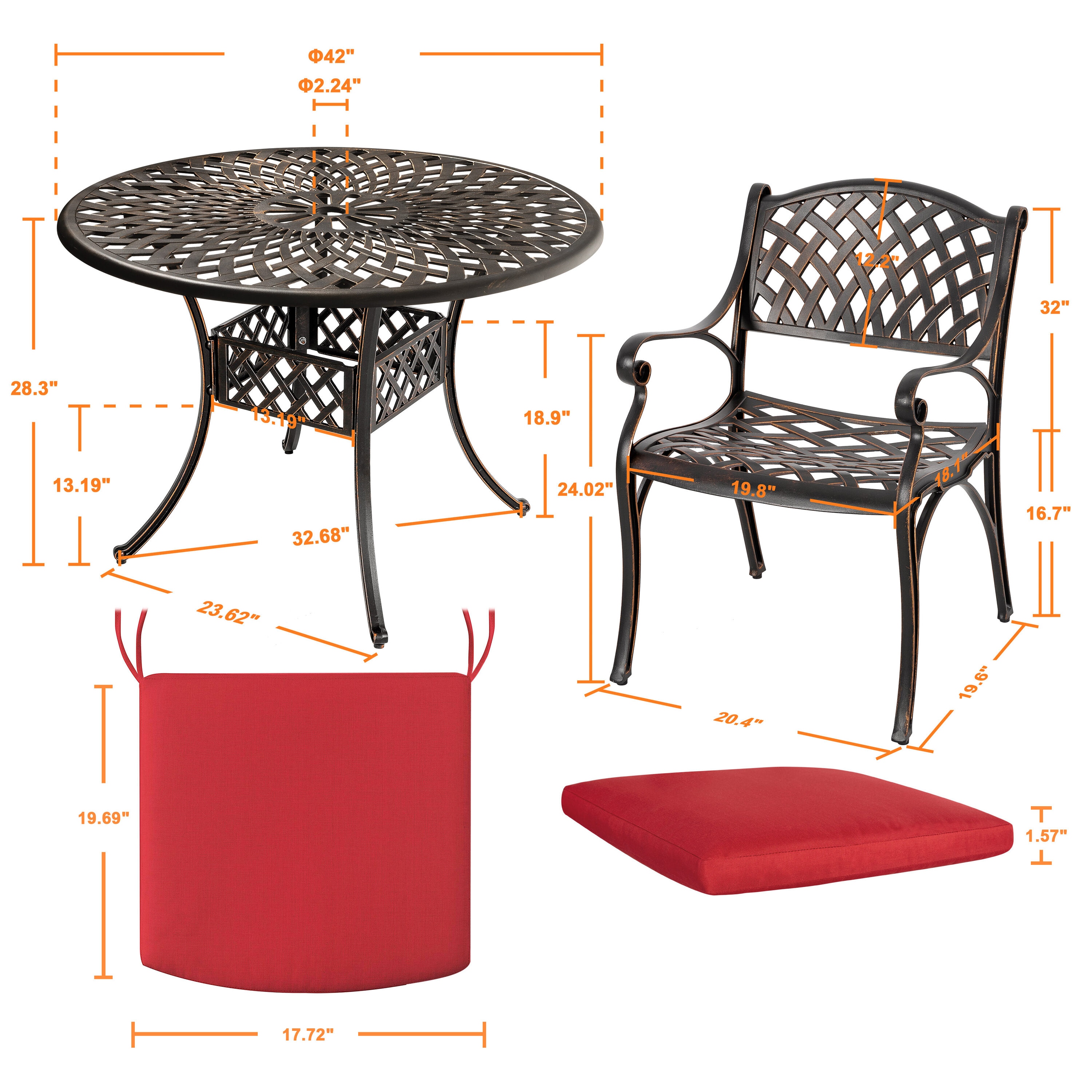 Nuu Garden SCD002-01A-0110 Patio-Dining-Sets - View #12