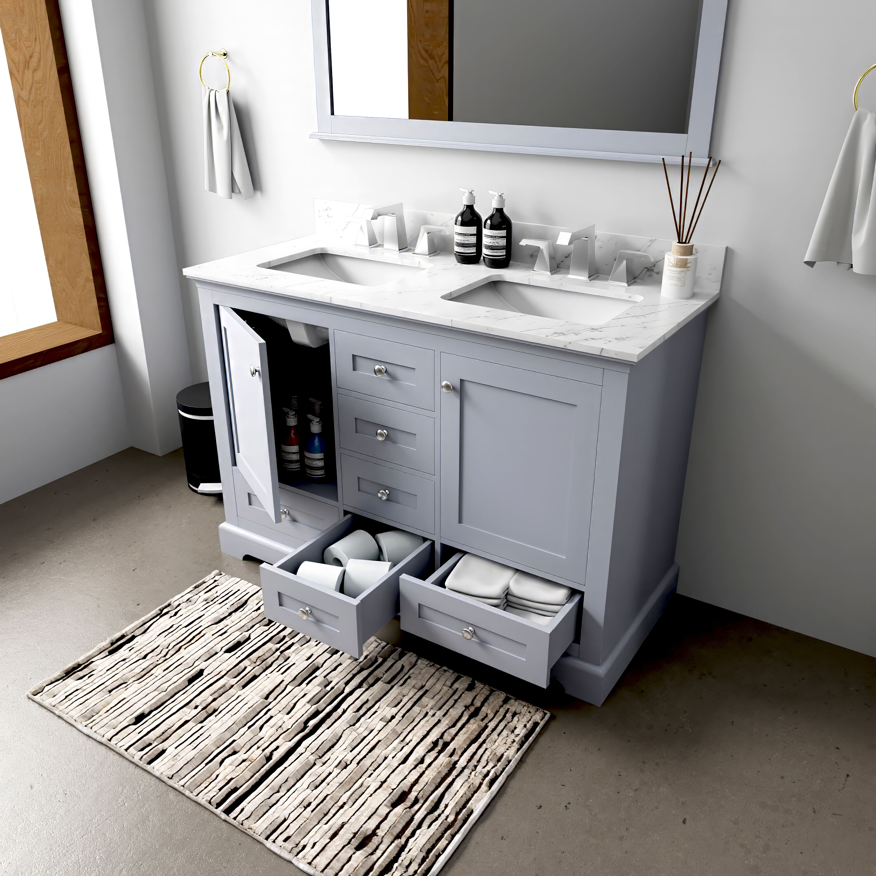Lexora LD342248DBDSM46F Bath-Vanity-Combo - View #5