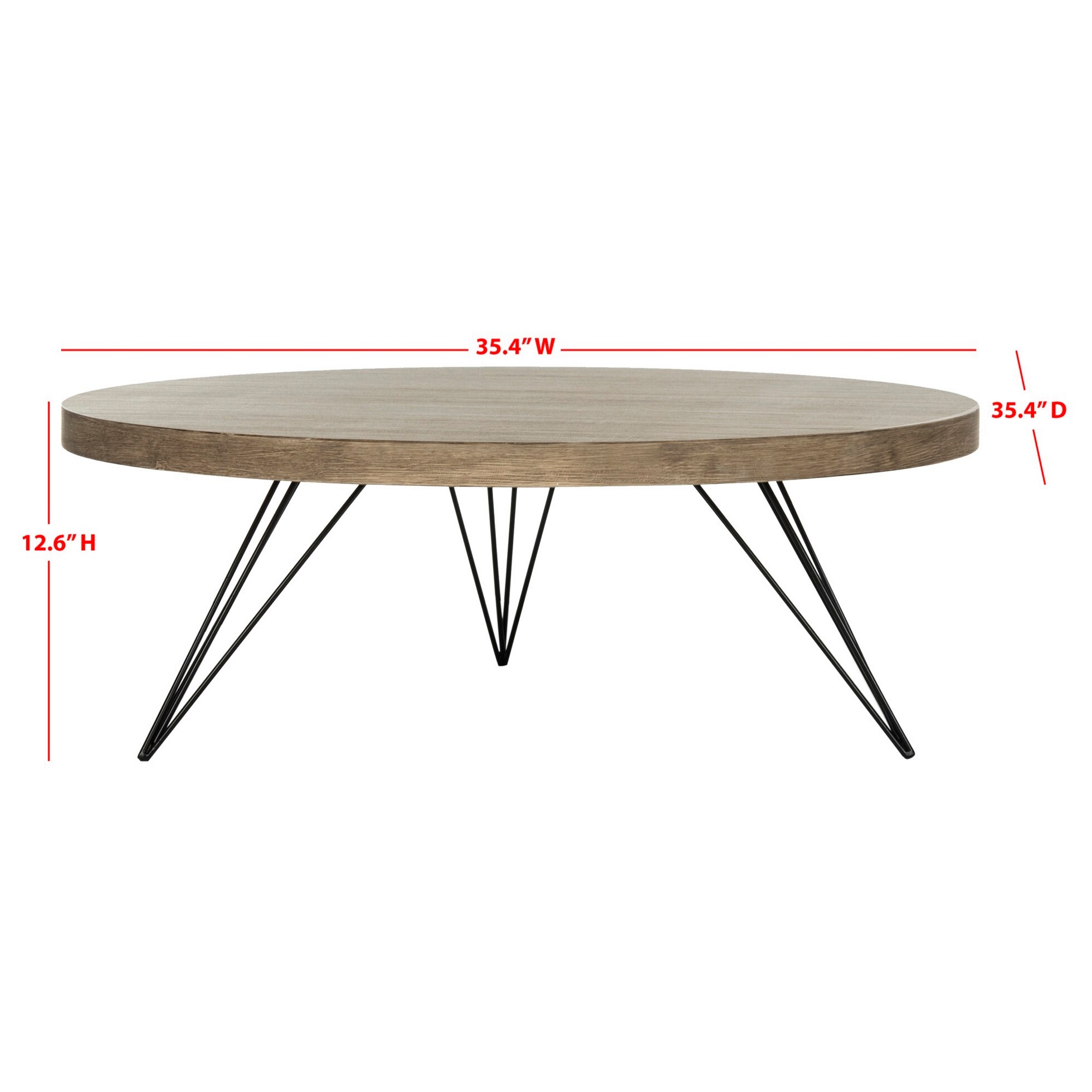 modern light oak coffee table