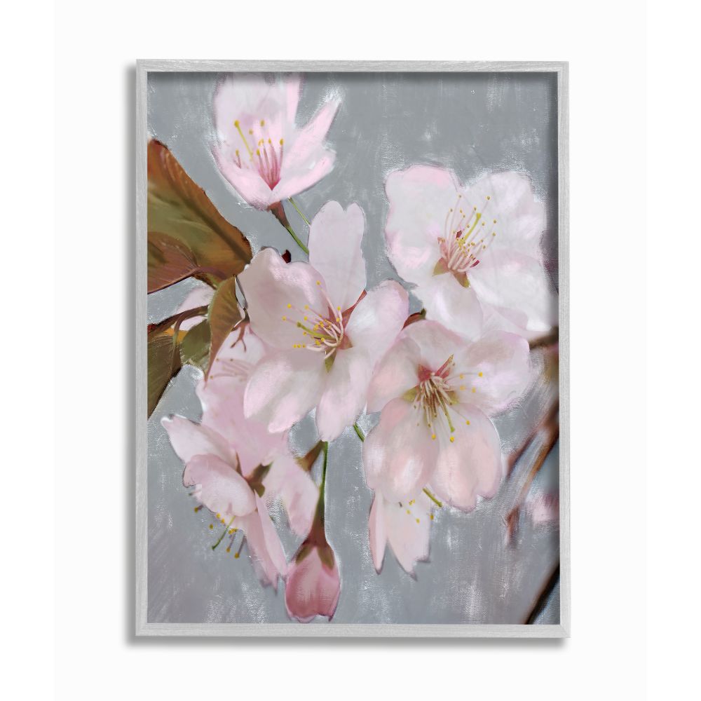 Stupell Industries Blooming Cherry Blossoms On Spring Branch Daphne  Polselli Framed 20-in H x 16-in W Floral Print in the Wall Art department  at