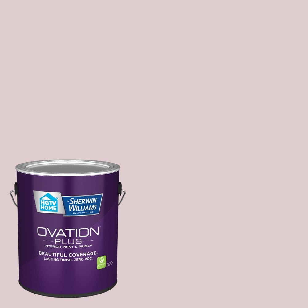 HGTV HOME by Sherwin-Williams 1004-8B-2557219 Ovation Plus Satin Lilac Buds 1004-8B Latex Interior Paint Paint + Primer ( 1-gallon )