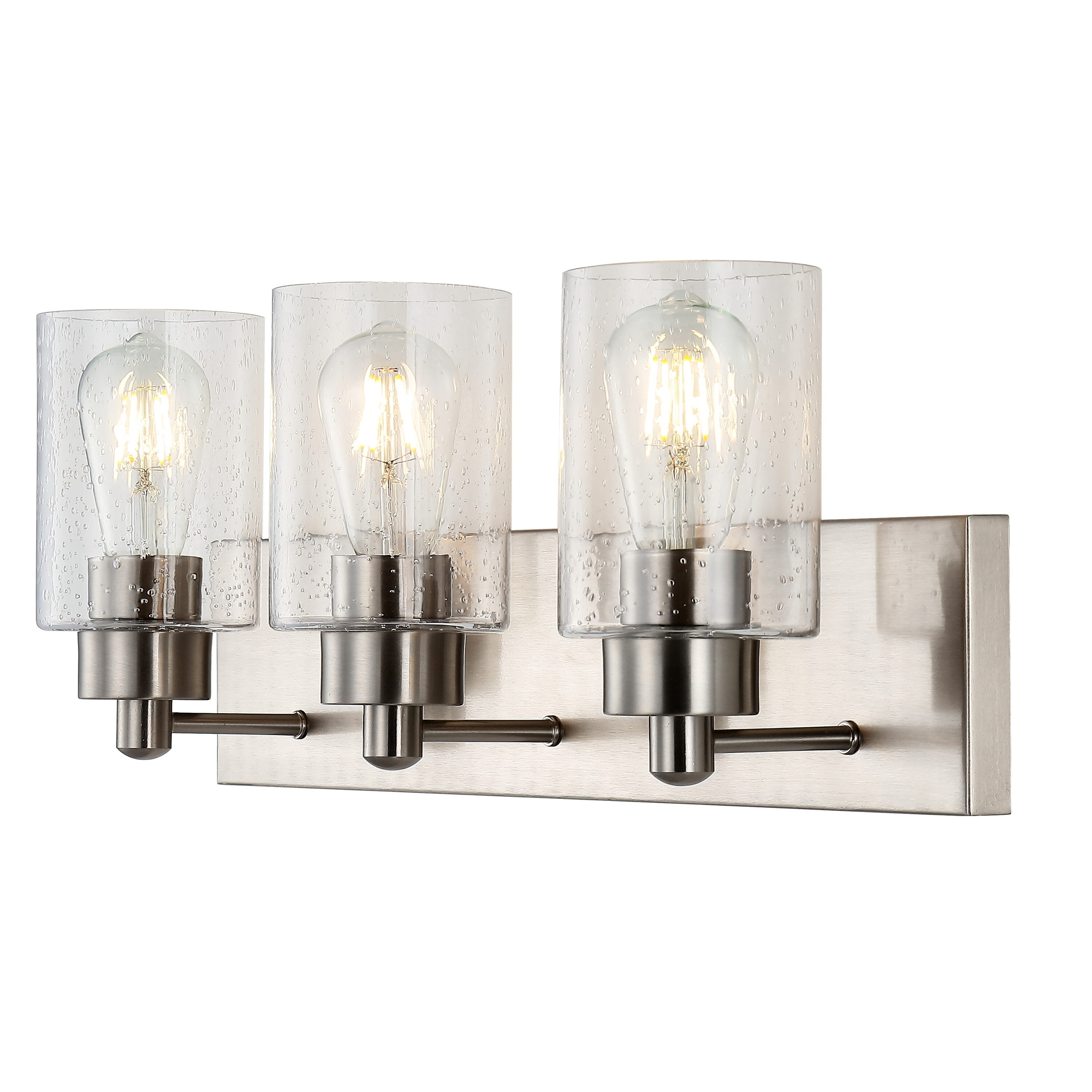 Irving 22" Nickel 3-Light Cylinder Vanity Light
