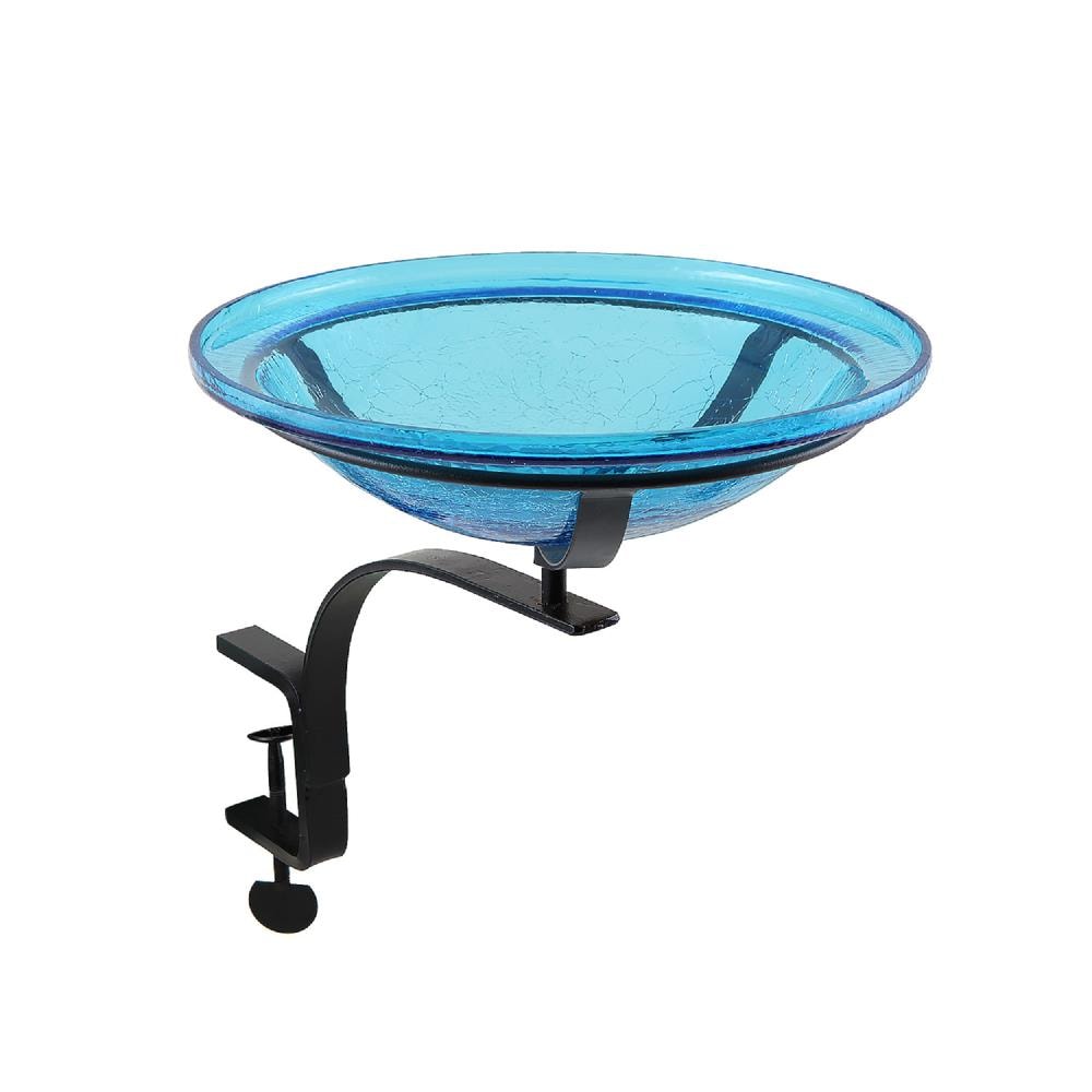 Minuteman International CGB-07T-RM 13.75-Inches H Blue Glass Complete birdbath