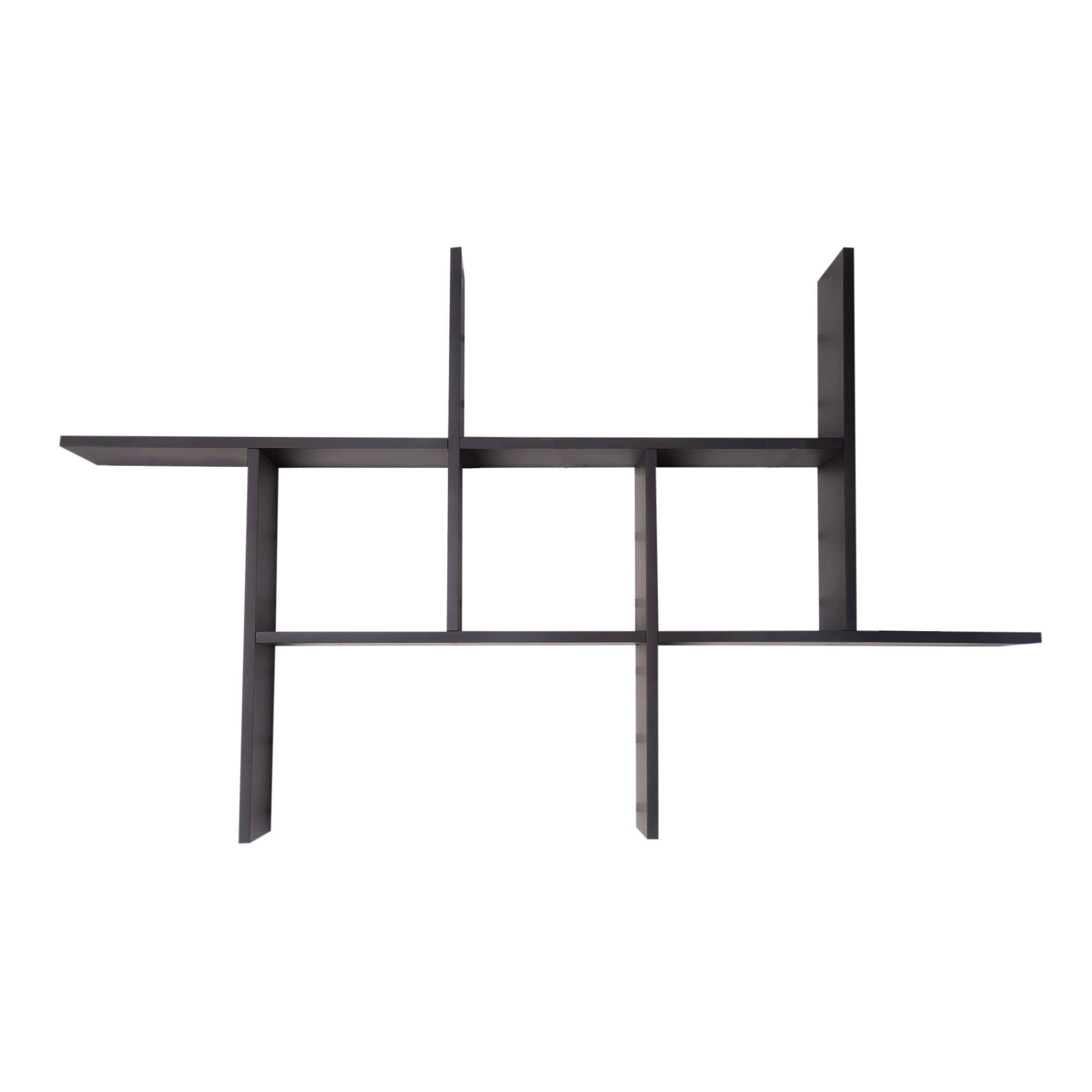 Kiera Grace FN01513-6 40-in L x 6-in D x 24-in H Black MDF Rectangular Floating shelf