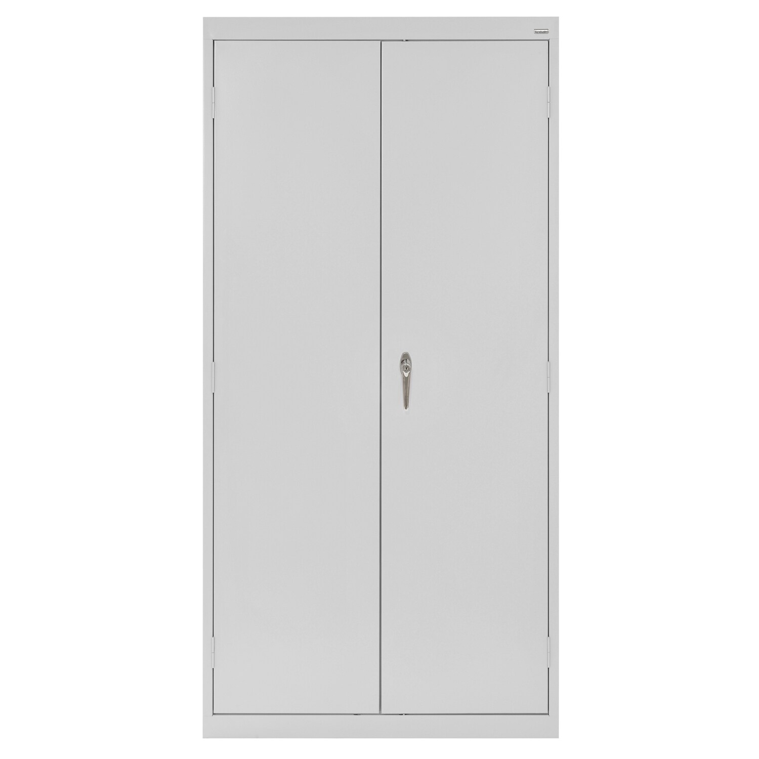 Dove Gray Steel Lockable Storage Cabinet with Adjustable Shelving