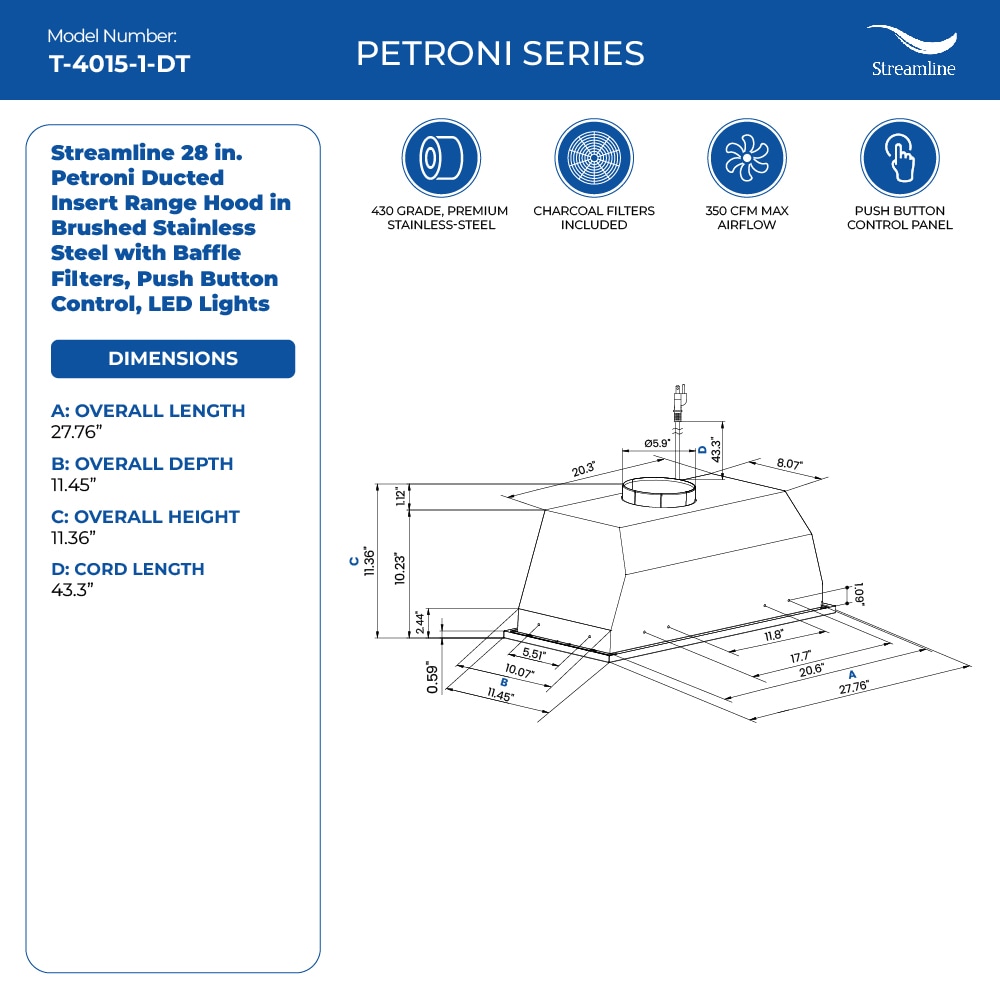 Streamline T-4015-1-DT Undercabinet-Range-Hoods - View #9