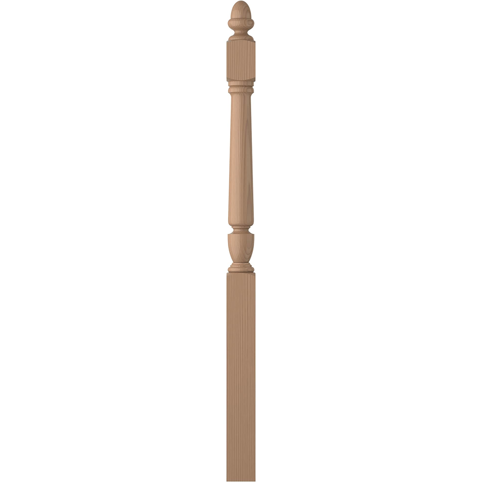 L.J. Smith Stair Systems LJP-3042-P Regent 3.5-in x 57.75-in Unfinished Poplar Starting Stair Newel Post