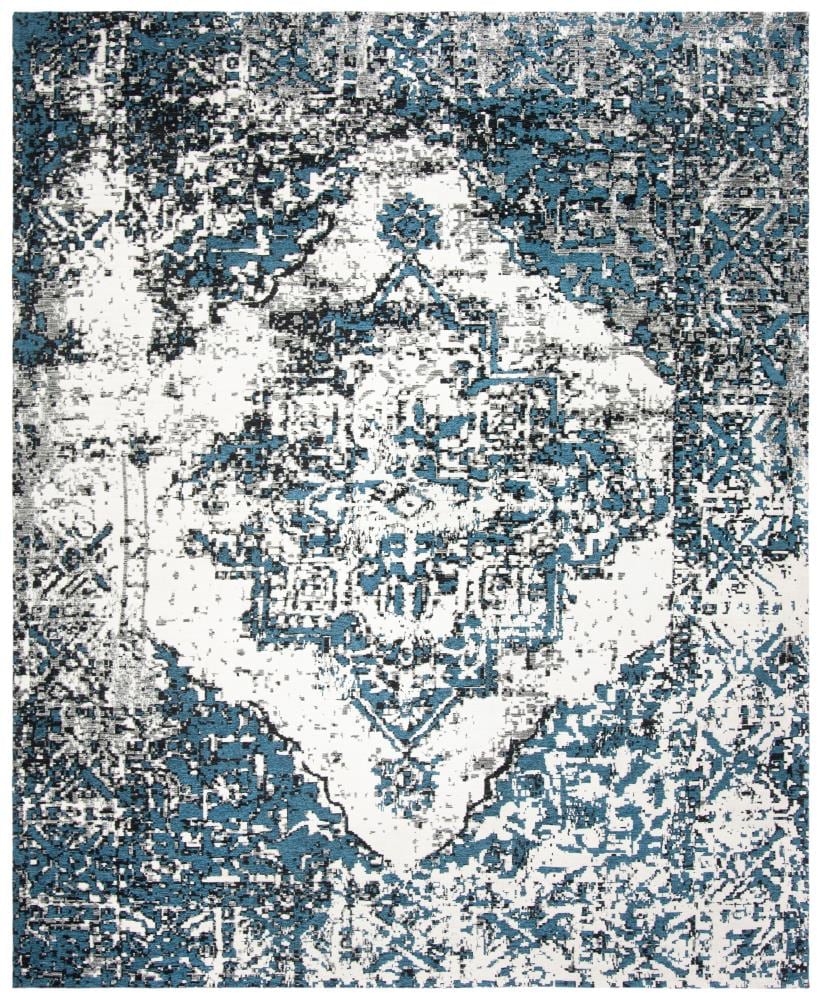 Safavieh CLV703N-8 Classic Vintage Dollete 8 x 10 (ft) Loomed Synthetic Navy/Ivory Rectangular Indoor Distressed/Overdyed Vintage Area rug