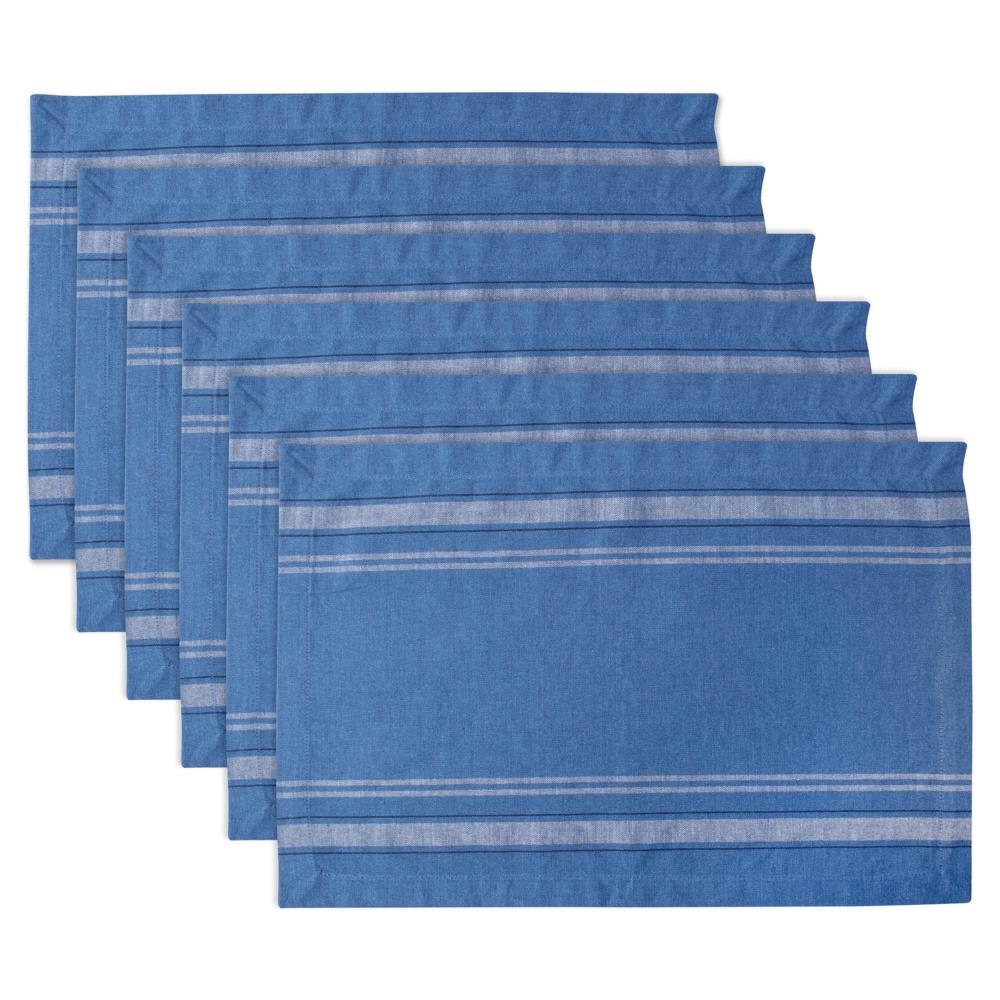 DII CAMZ37058 Chambray Blue Placemats