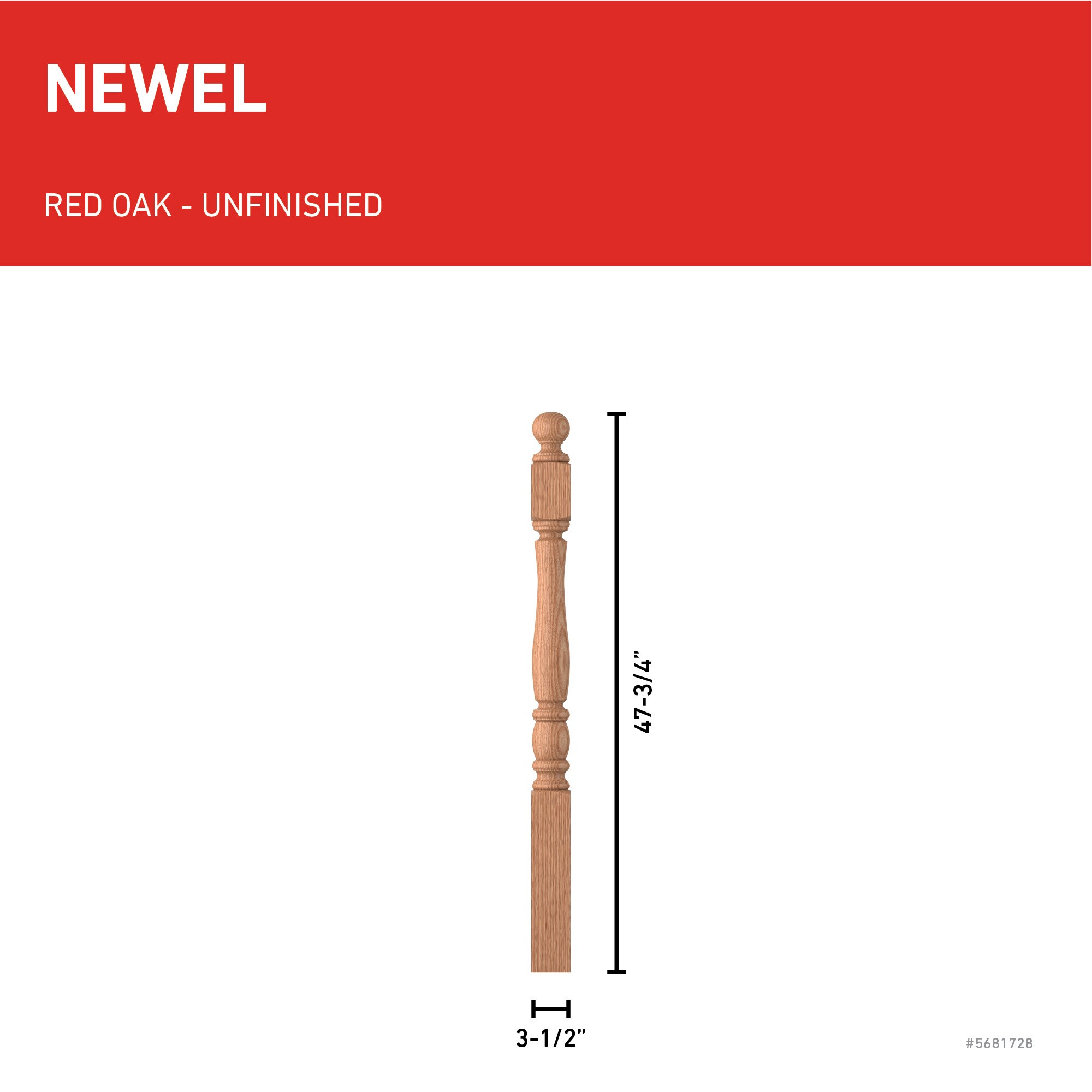 L.J. Smith Stair Systems LJP-3340BT-O Interior-Stairpart-Newel-Posts - View #3