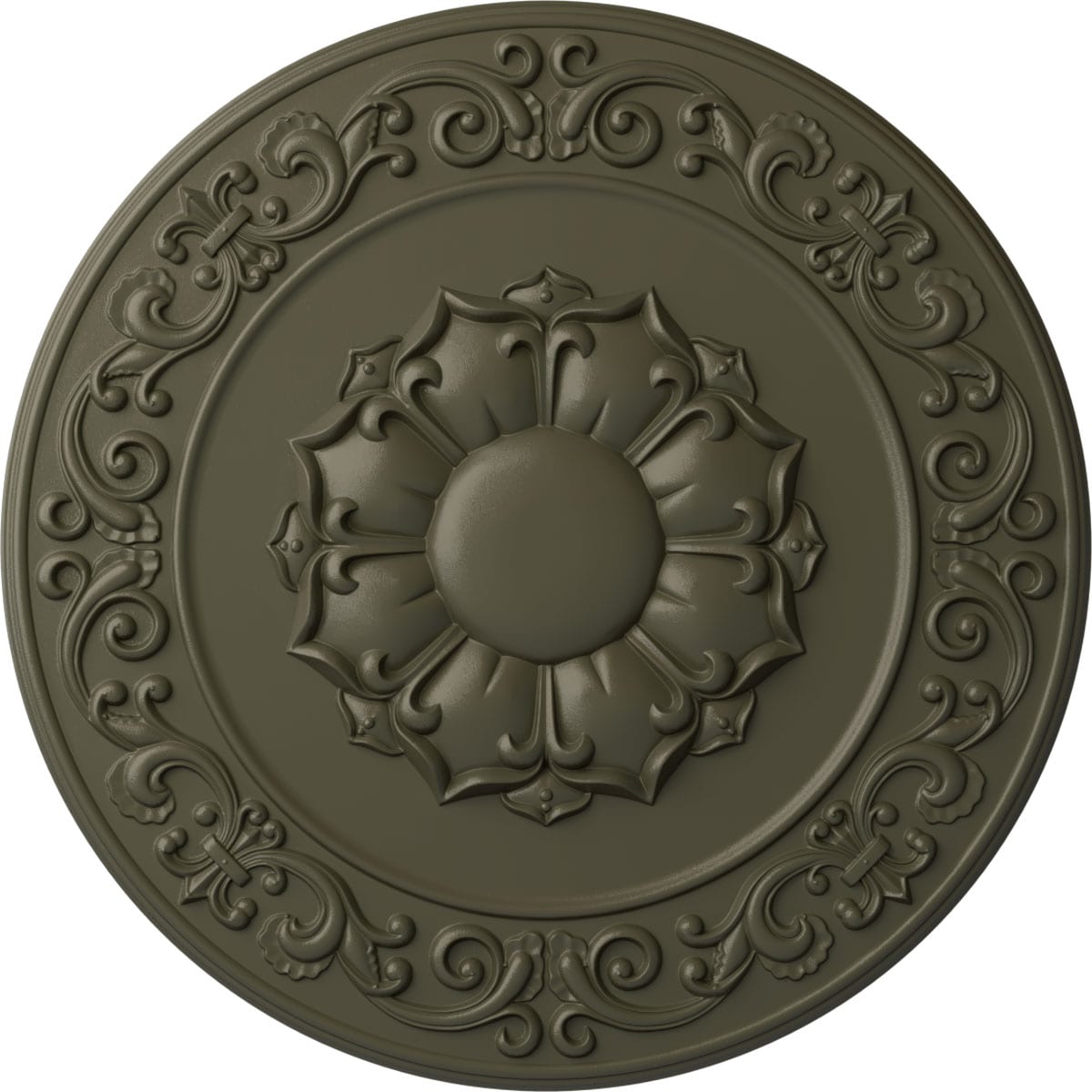 Ekena Millwork CM27SYWHF Sydney 27.75-in W x 27.75-in L Painted Witch Hazel Polyurethane Whole Ceiling Medallion