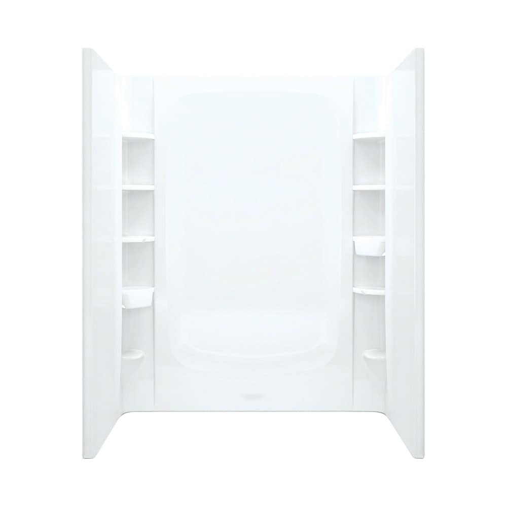 60" Frameless Rectangle Sliding Shower Kit with Clear Tempered Glass and Brushed Nickel Hardware