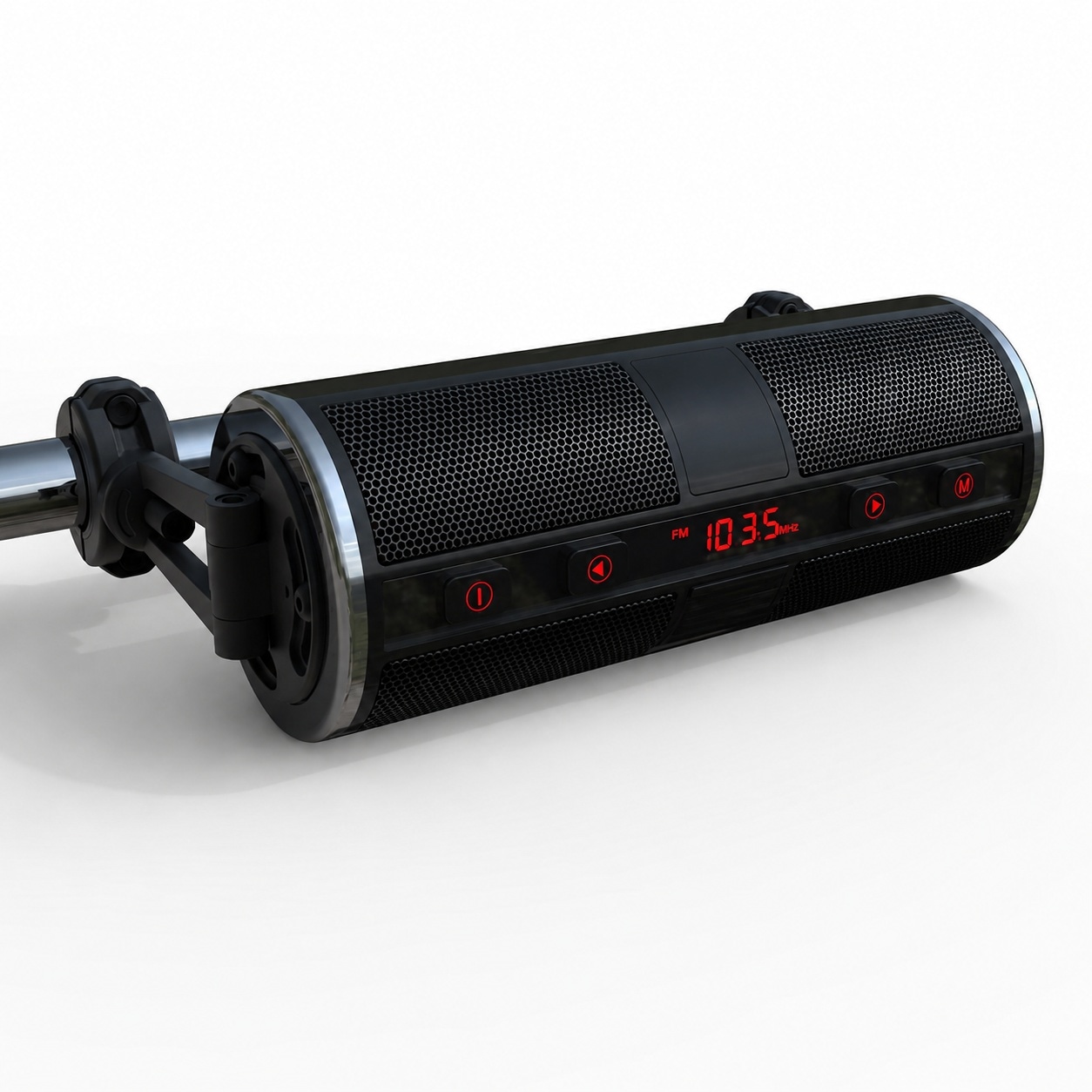 Lukvuzo Motorcycle Speakers Bluetooth Waterproof Radio Audio System Built-in Amplifier 3 Inch Metal Mp3 Player for ATV Scooter Bike 12 Volt #LLU0803L012