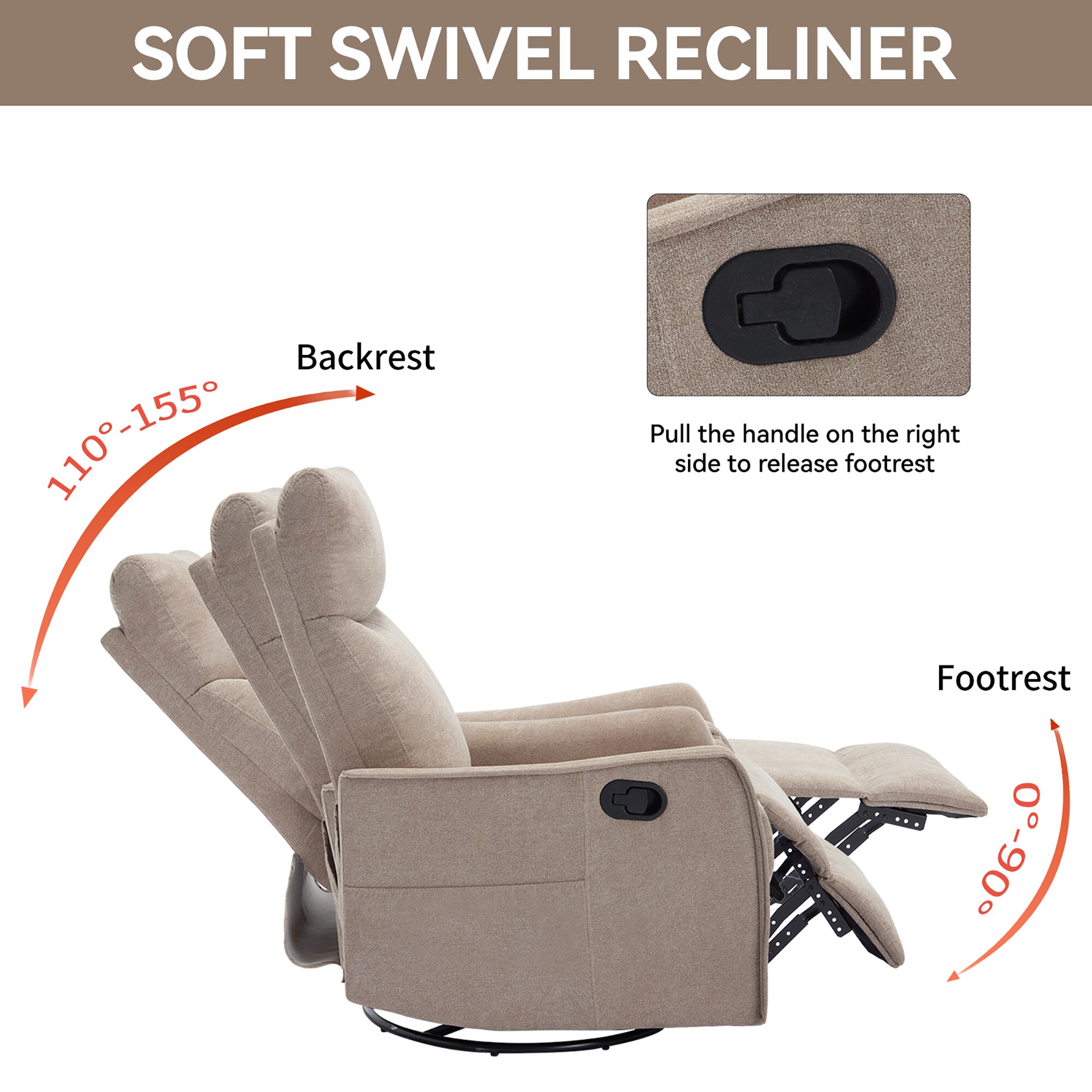 Sumyeg WF-MMER-004 GREY recliners - View #8