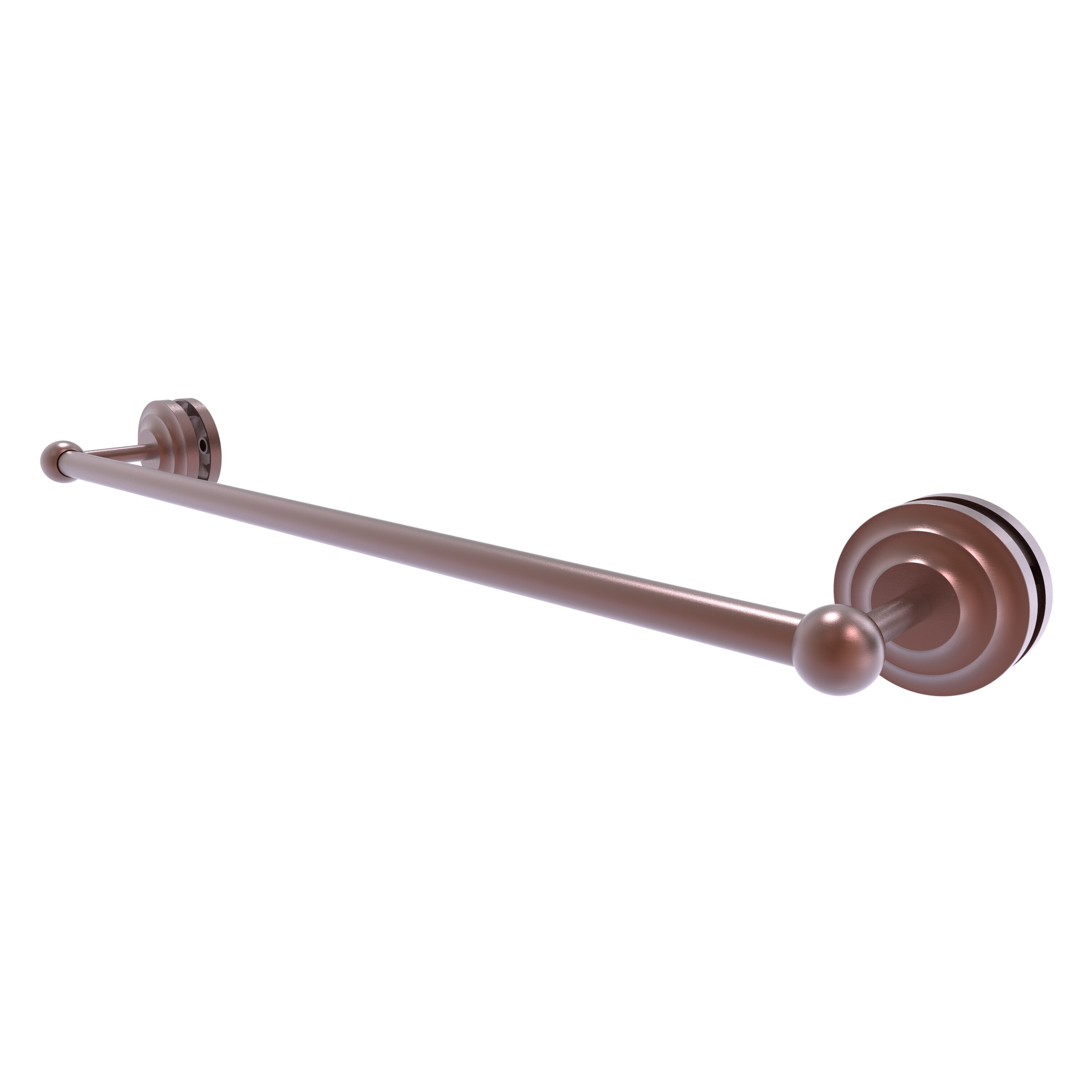 Allied Brass QN-41-SM-24-CA Que New 24-in Antique Copper Wall mount Single Towel Bar
