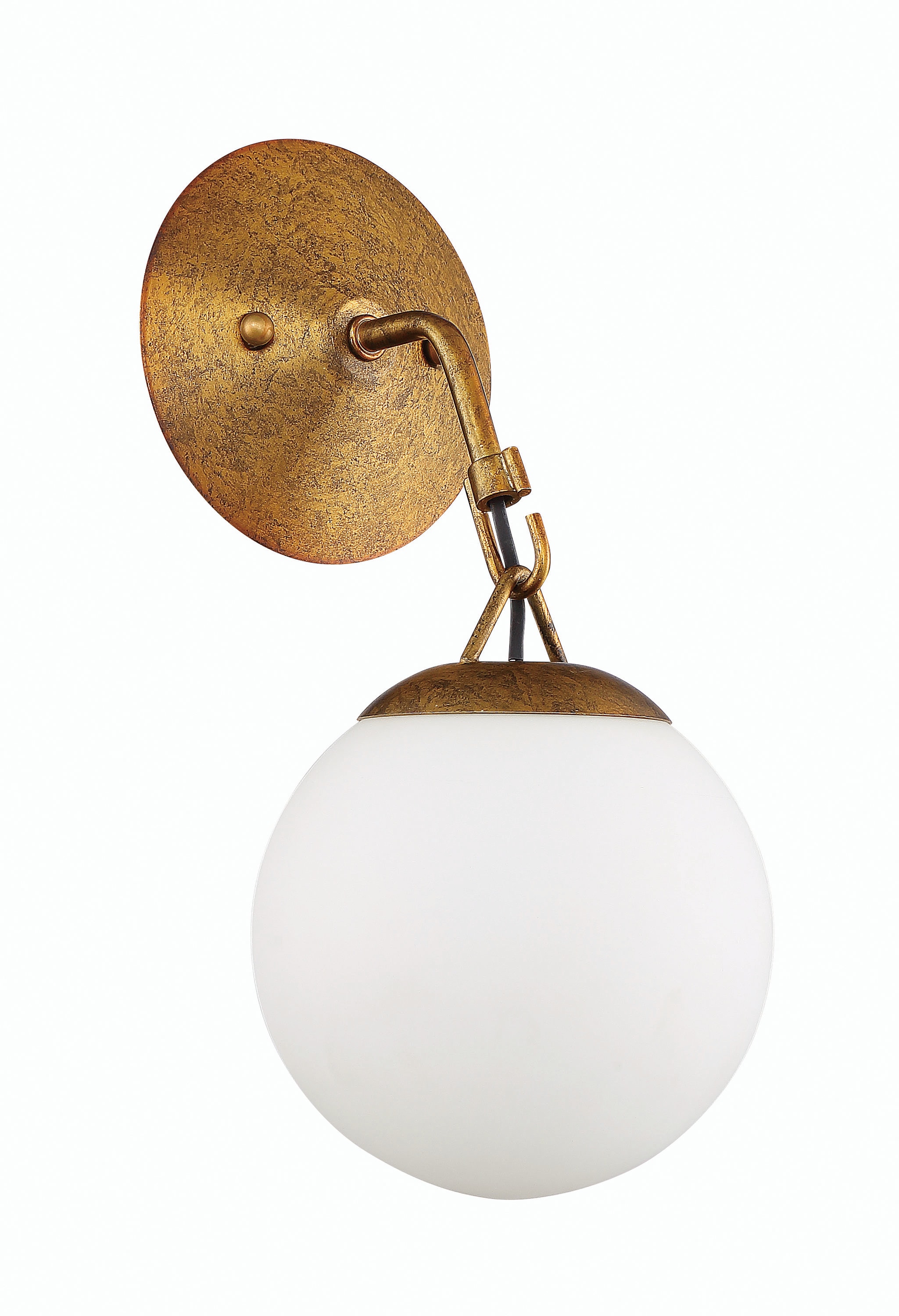Craftmade 50761-PAB Orion 6-in W 1 -Light Brass Wall Sconce