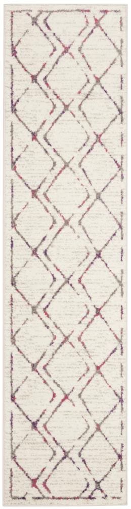 Safavieh SKY197F-28 Skyler Tament 2 x 8 (ft) Loomed Polypropylene Ivory/Pink Rectangular Indoor Abstract Runner rug
