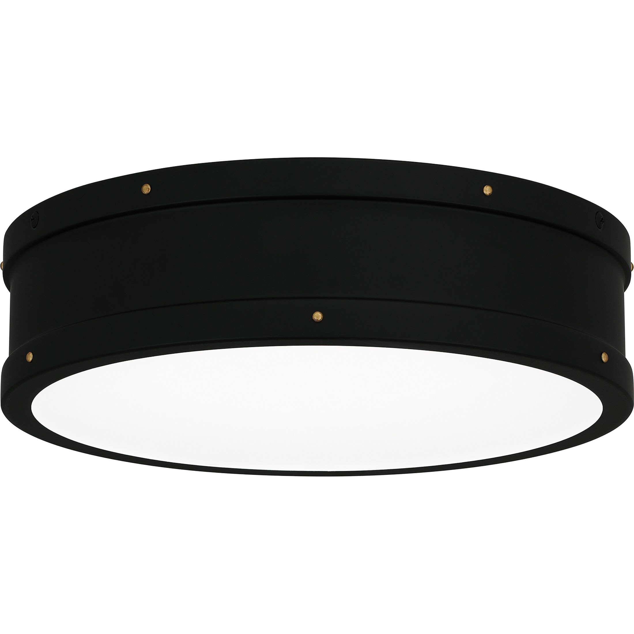 Quoizel QF5224MBK Ahoy 1-Light 12.75-in Matte Black LED Flush Mount Light