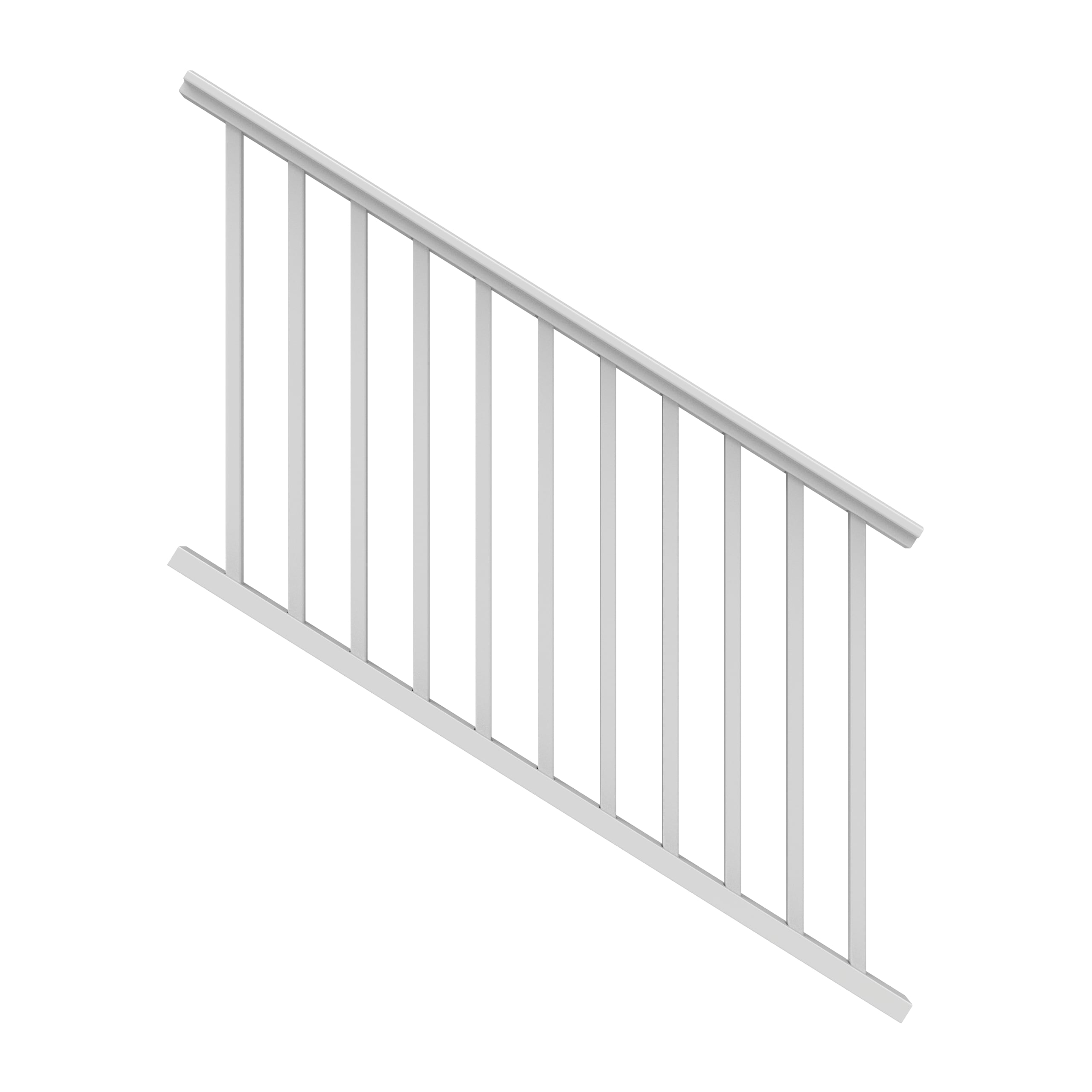 Freedom 73056644 Camden 6-ft x 42-in White Composite Deck Stair Rail Kit