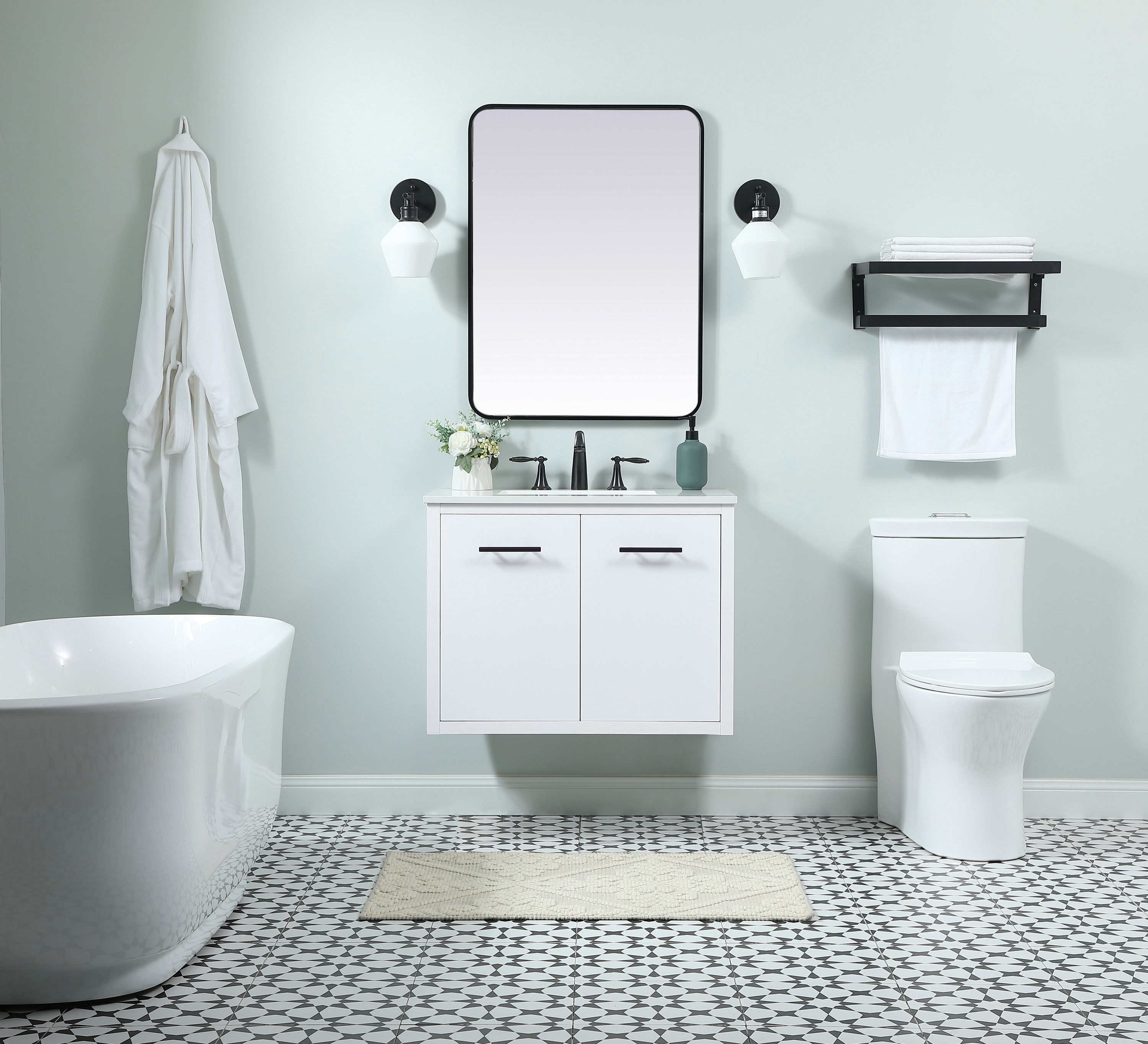 Elegant Decor HF144090MWH Bath-Vanity-Combo - View #8