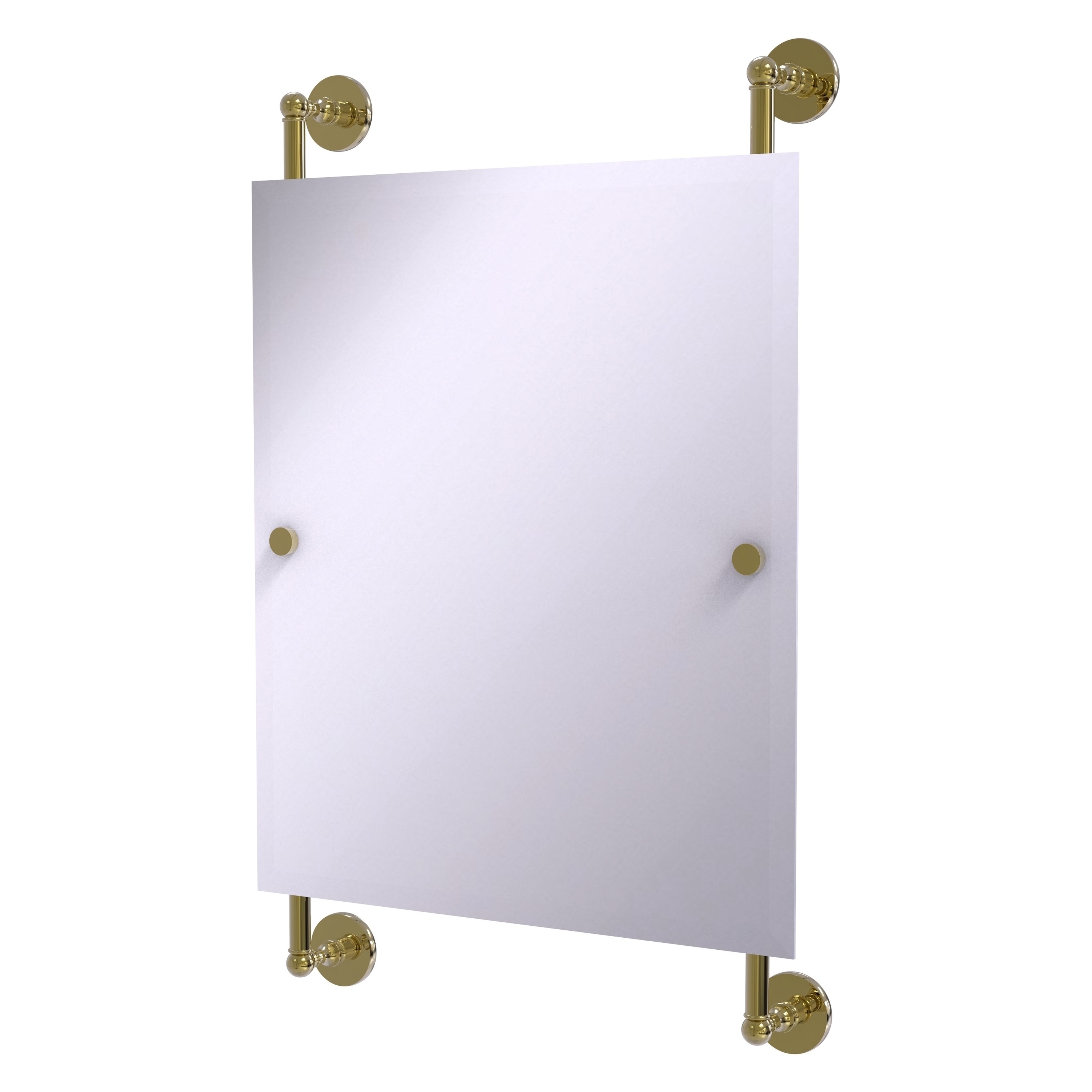 Allied Brass P1000-27-92-UNL Prestige Skyline 21-Inches x 33-Inches Beveled Frameless Rectangle Bathroom Vanity Mirror ( Unlacquered Brass )