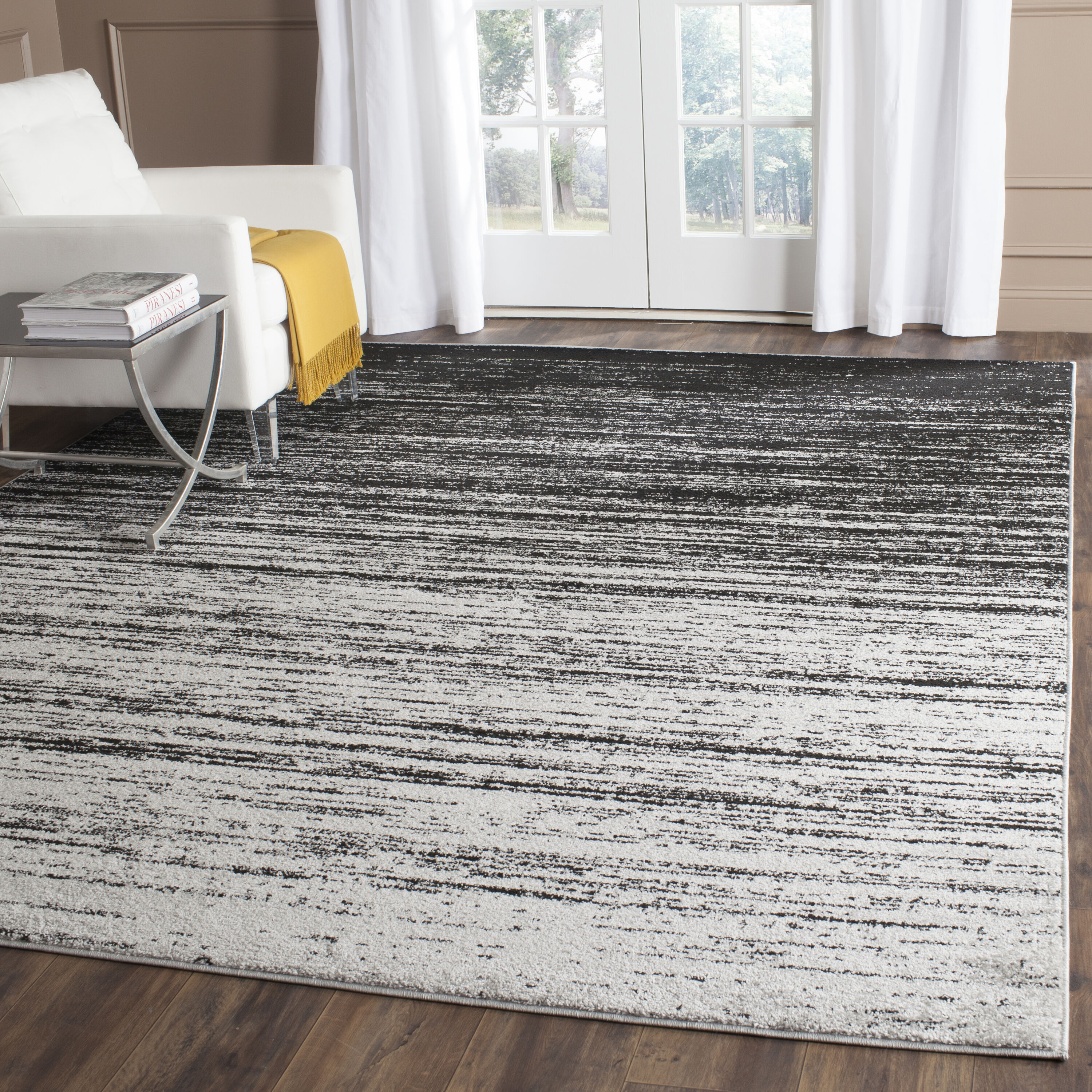 Safavieh Adirondack Sasha 11 X 15 (ft) Silver/Black Indoor Ombre ...