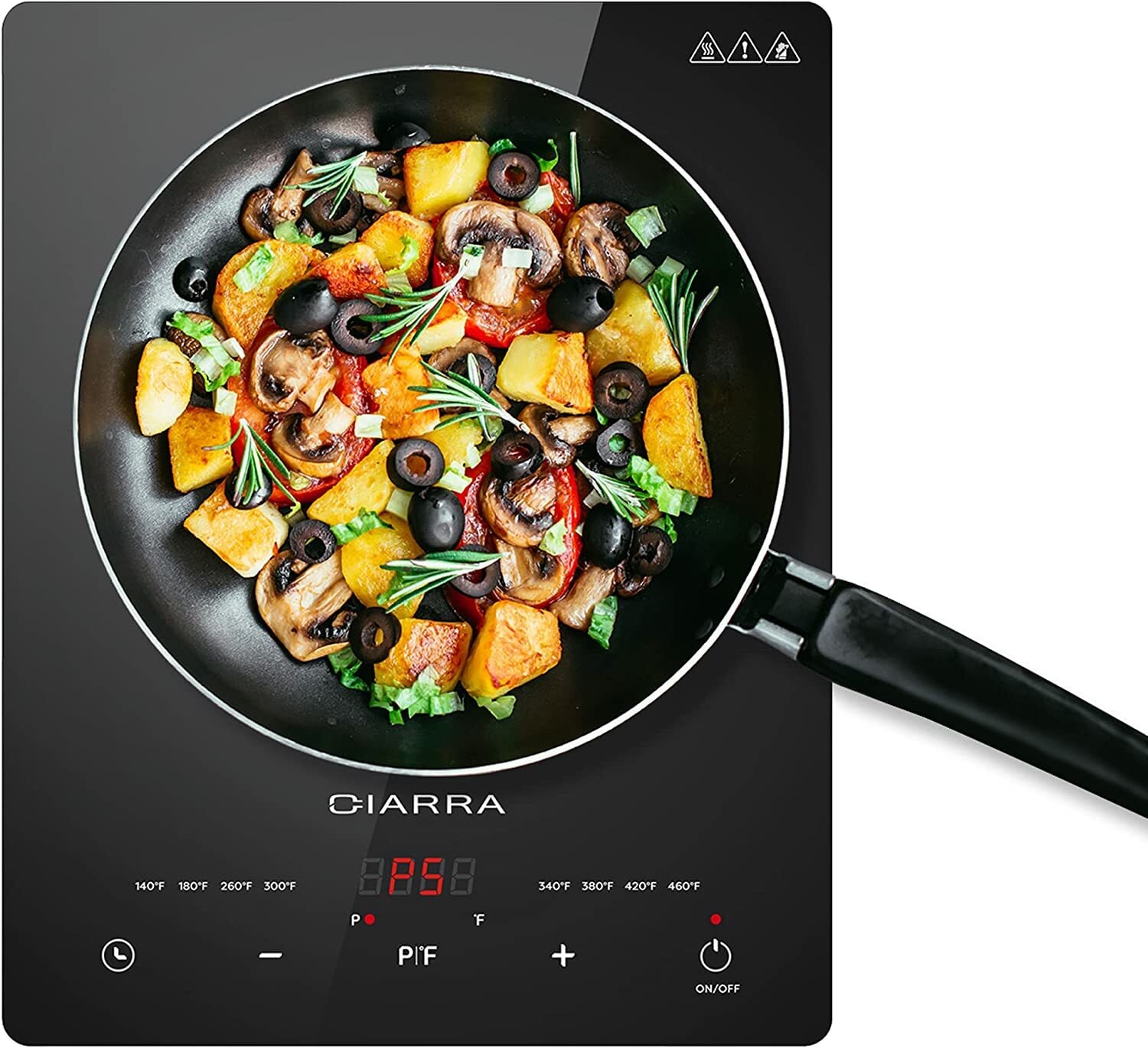 CIARRA 11-in Portable 1 Burner Black Induction Cooktop in the Induction  Cooktops department at