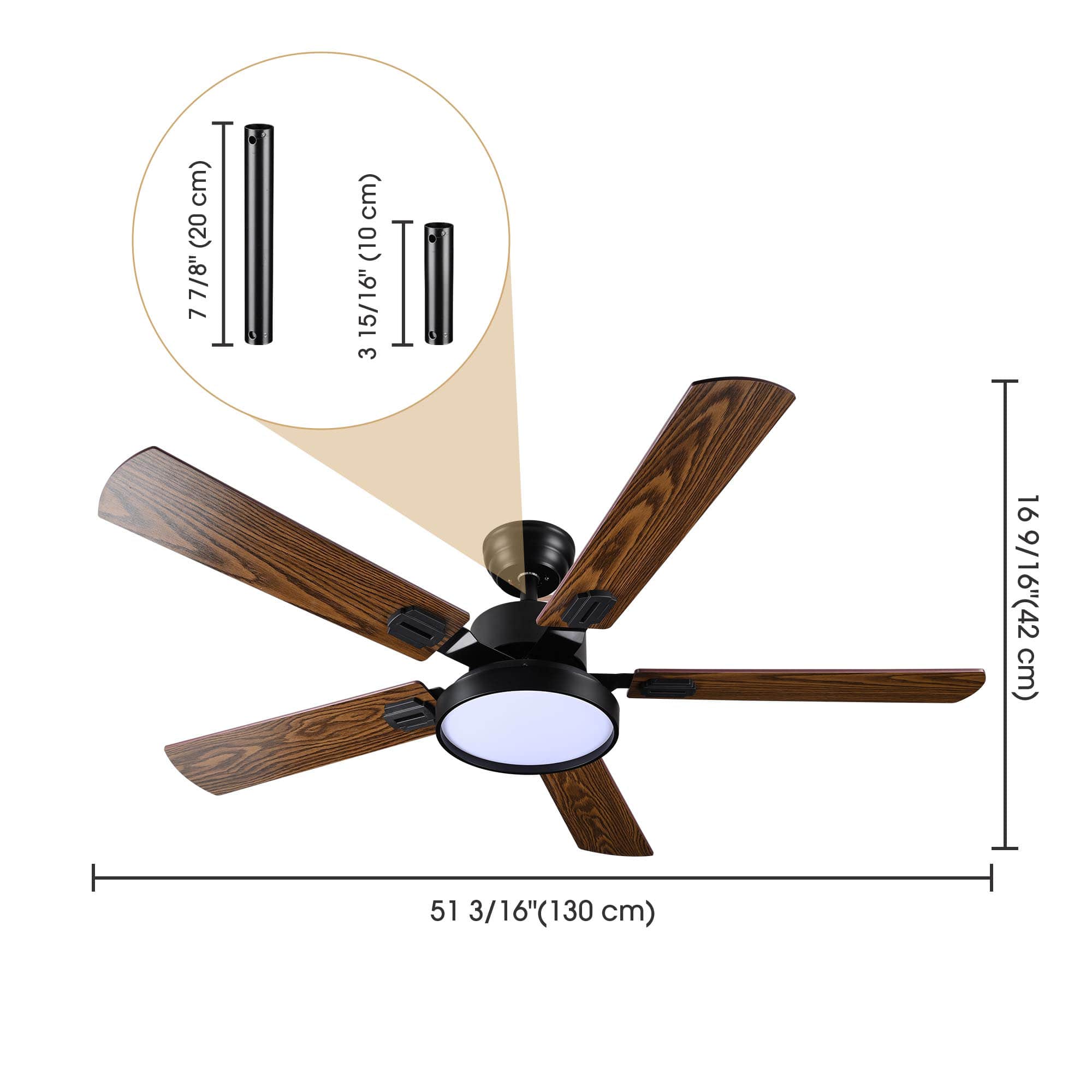 Yescom 11CFL13-5BLA-10X2-LO Ceiling-Fans - View #6