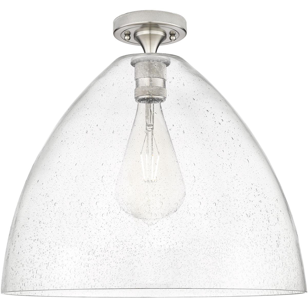 Innovations Lighting 2869733 434-1F-SN-GBD-164 Crown Point Flush Mount Satin Nickel