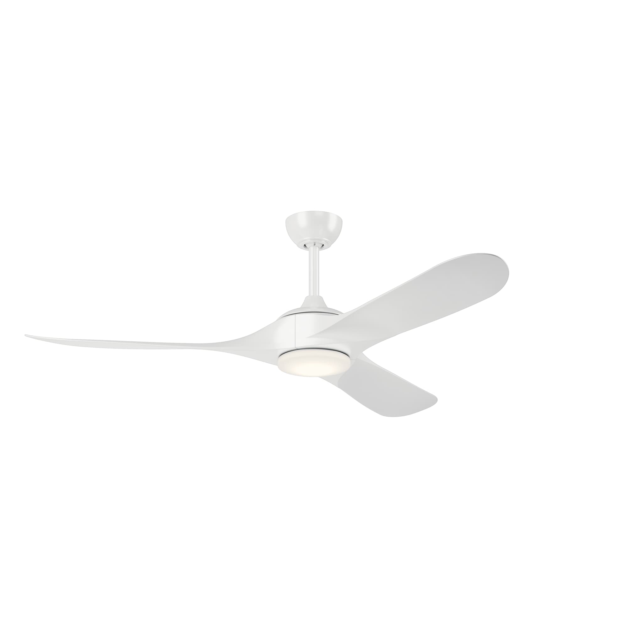 Kichler 310660WH Mylo 60-in Color-Changing Integrated LED Outdoor White with White Blades Ceiling Fan With Light - Remote Included ( 3 -Blade )