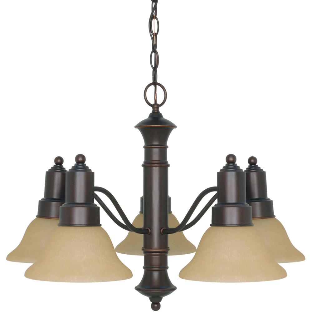  LW1253 Gotham 1-Light Mahogany Bronze Transitional Dry Rated Chandelier