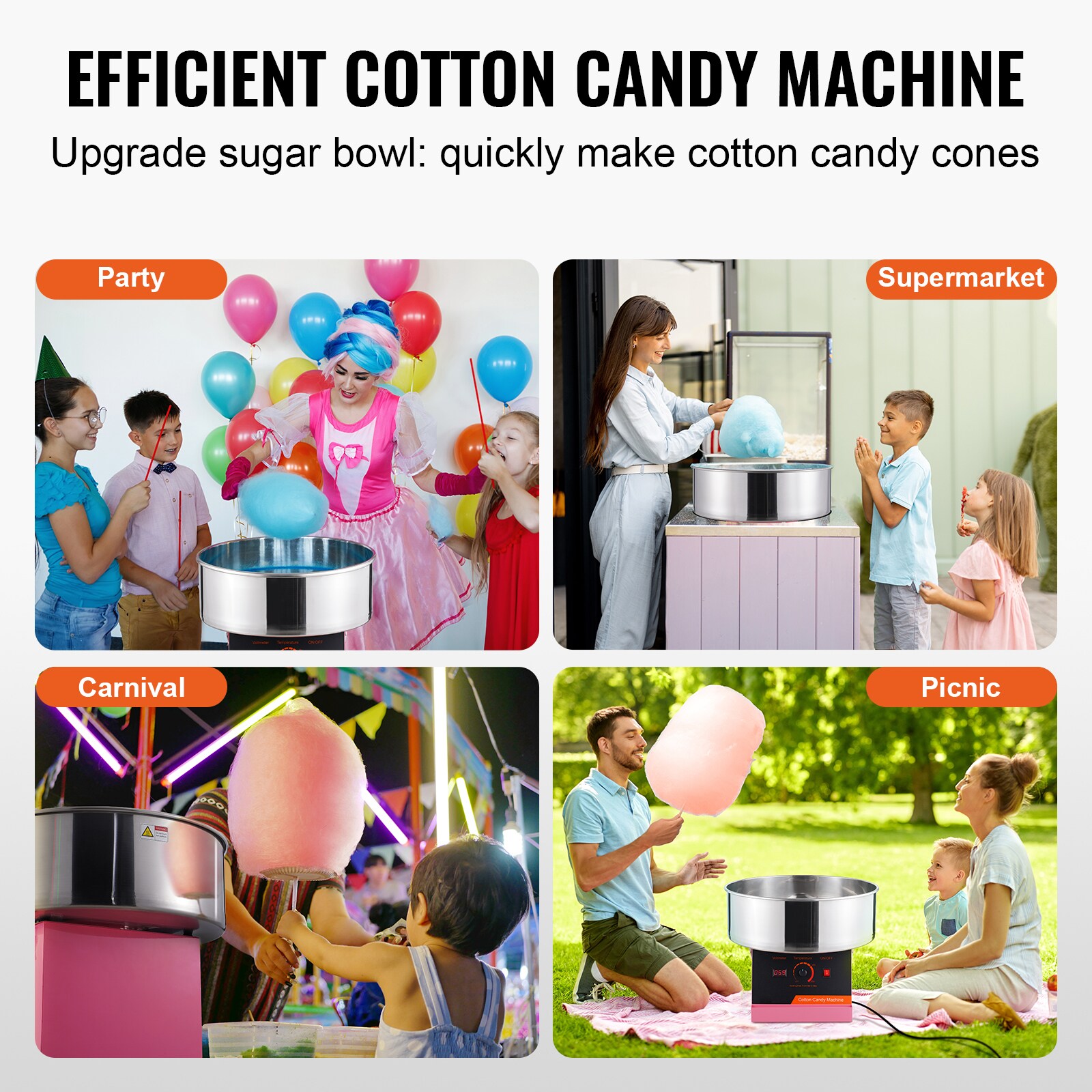 VEVOR SCTSMHTJFSWG04788V1 Cotton-Candy-Makers - View #6